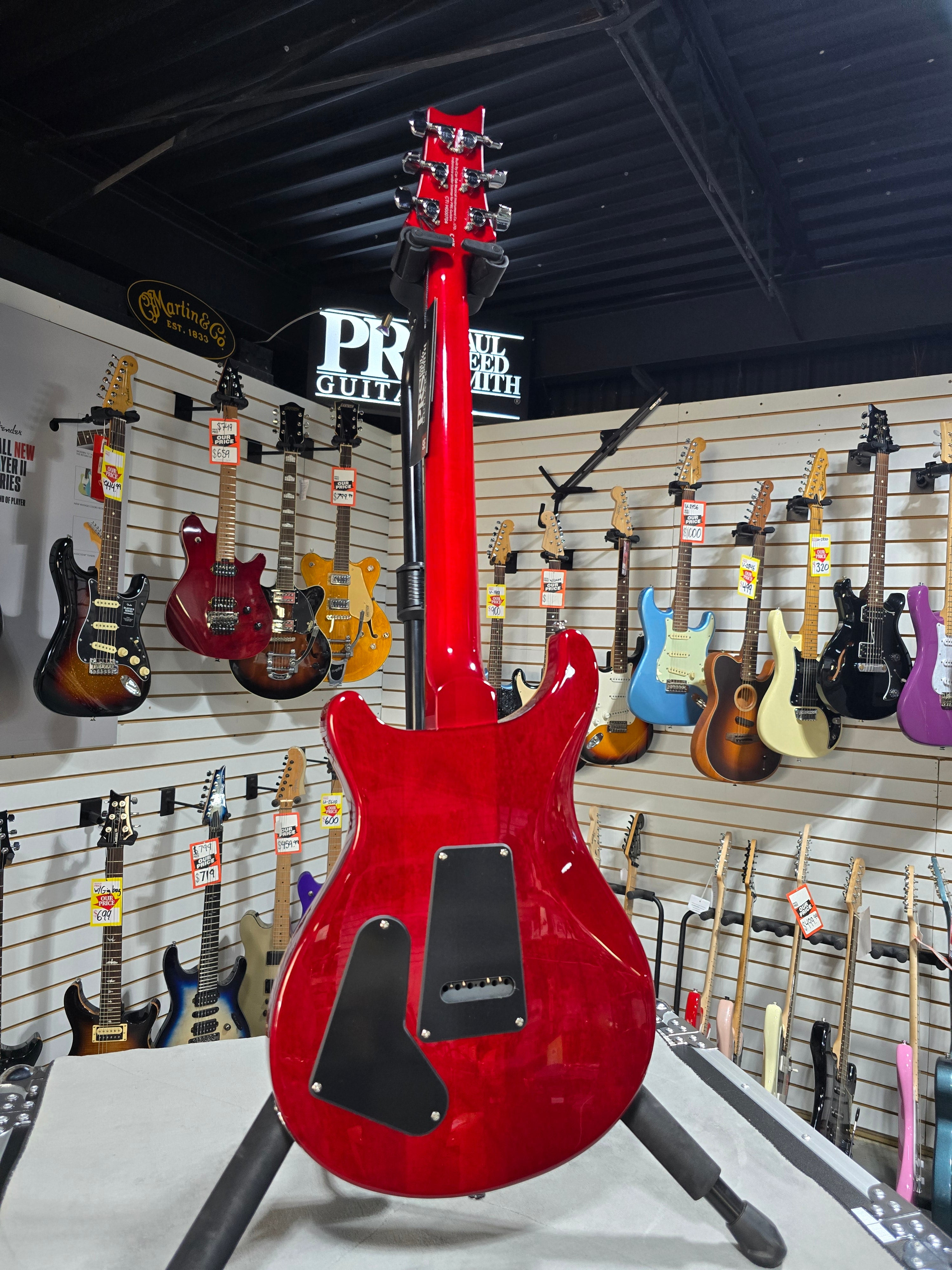 PRS SE Studio Electric Guitar - Charcoal Cherry Burst w/Gig Bag & PLEK*D #704
