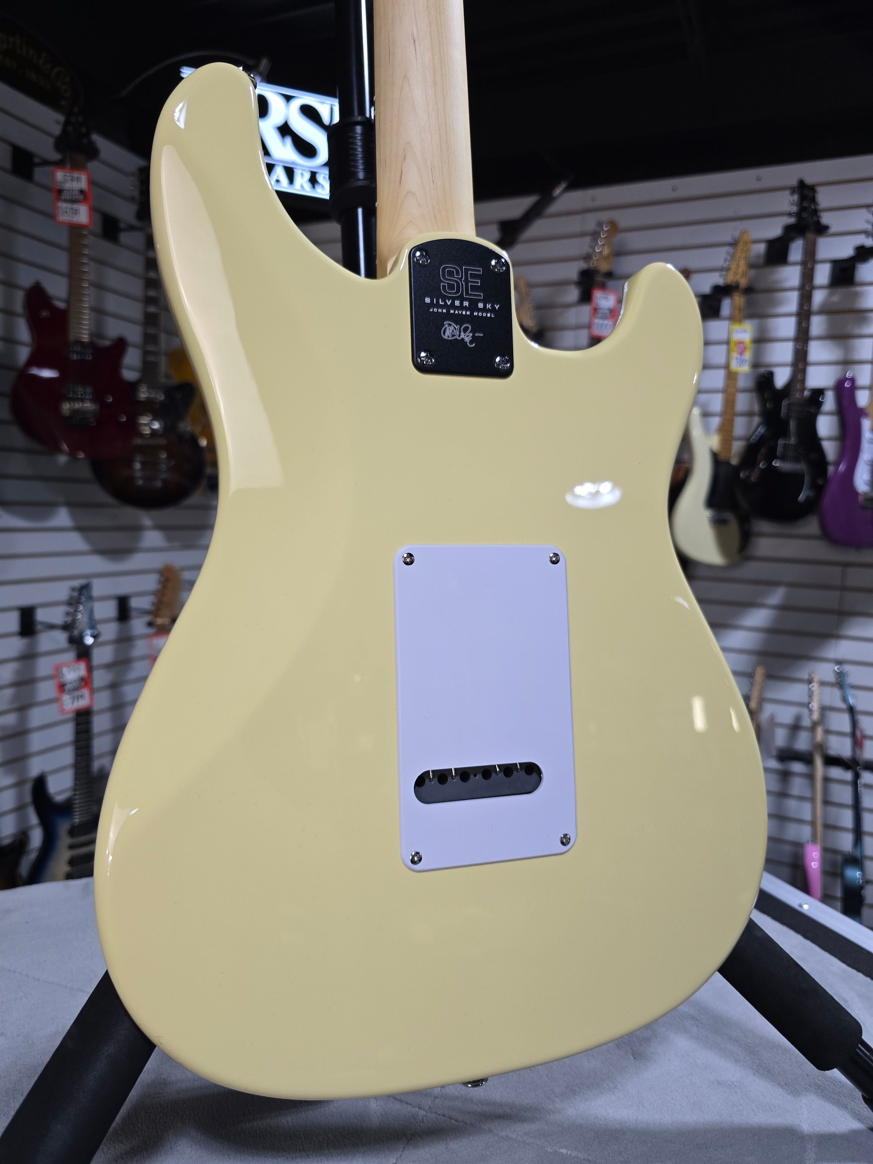 PRS SE Silver Sky Left-handed Electric Guitar - Moon White w/Gig Bag & PLEK*D #795