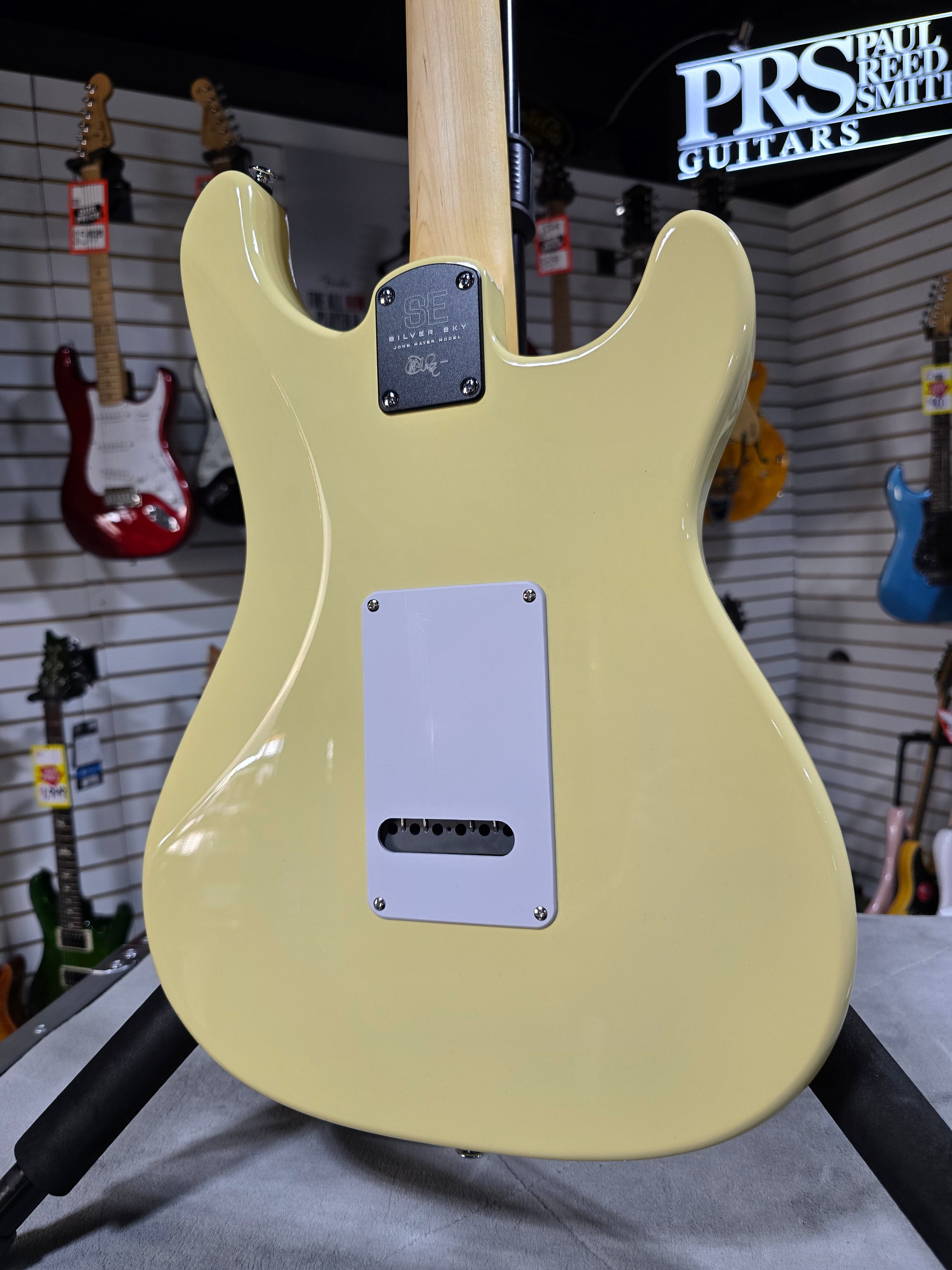 PRS SE Silver Sky Left-handed Electric Guitar - Moon White w/Gig Bag & PLEK*D #795