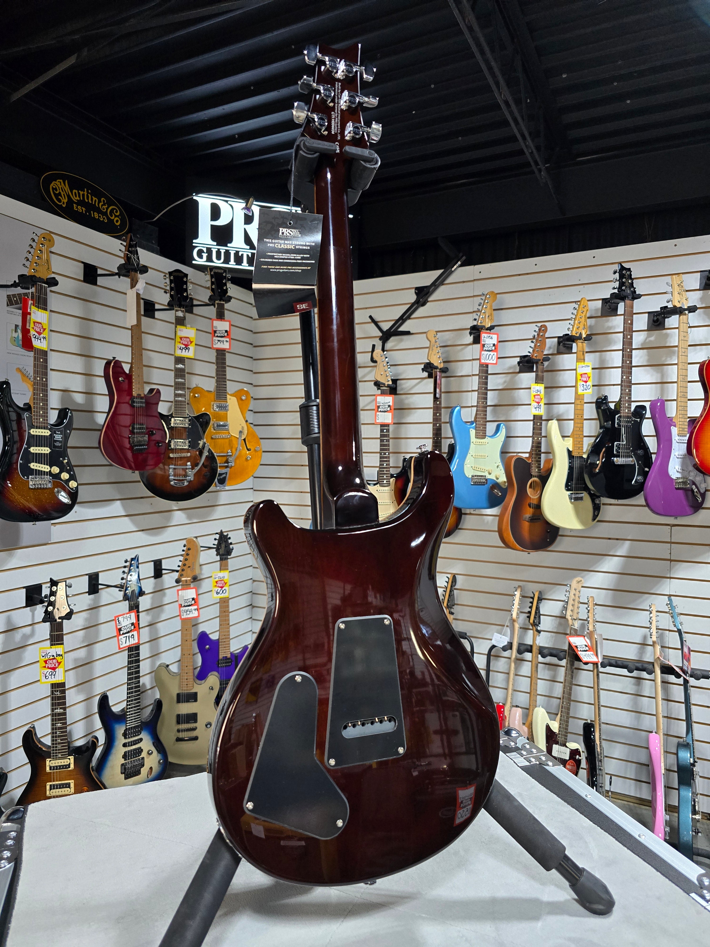 PRS SE Studio Electric Guitar - Orange Tiger Smokeburst w/Gig Bag & PLEK*D #434