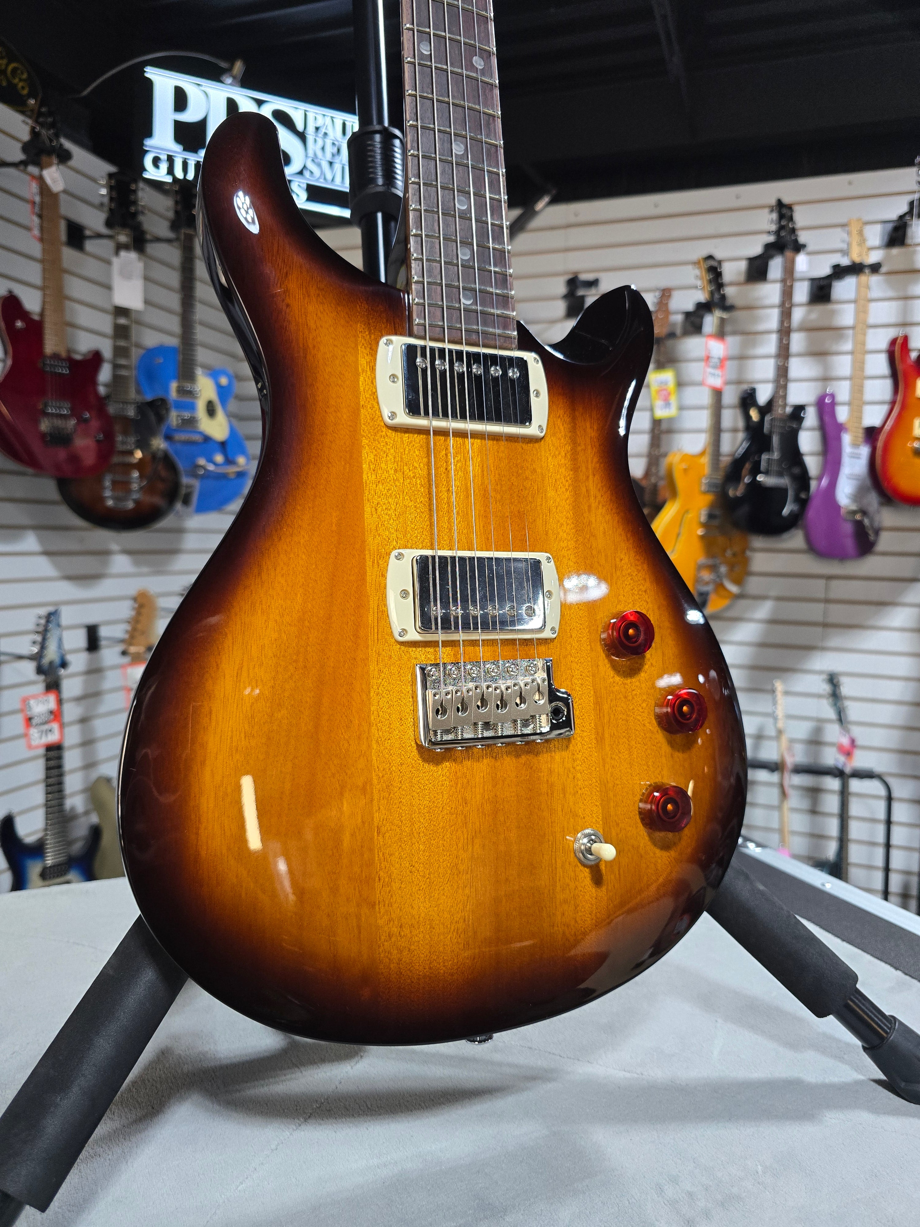 PRS SE DGT David Grissom Electric Guitar - McCarty Tobacco Sunburst w/ Gig Bag & PLEK*D #462