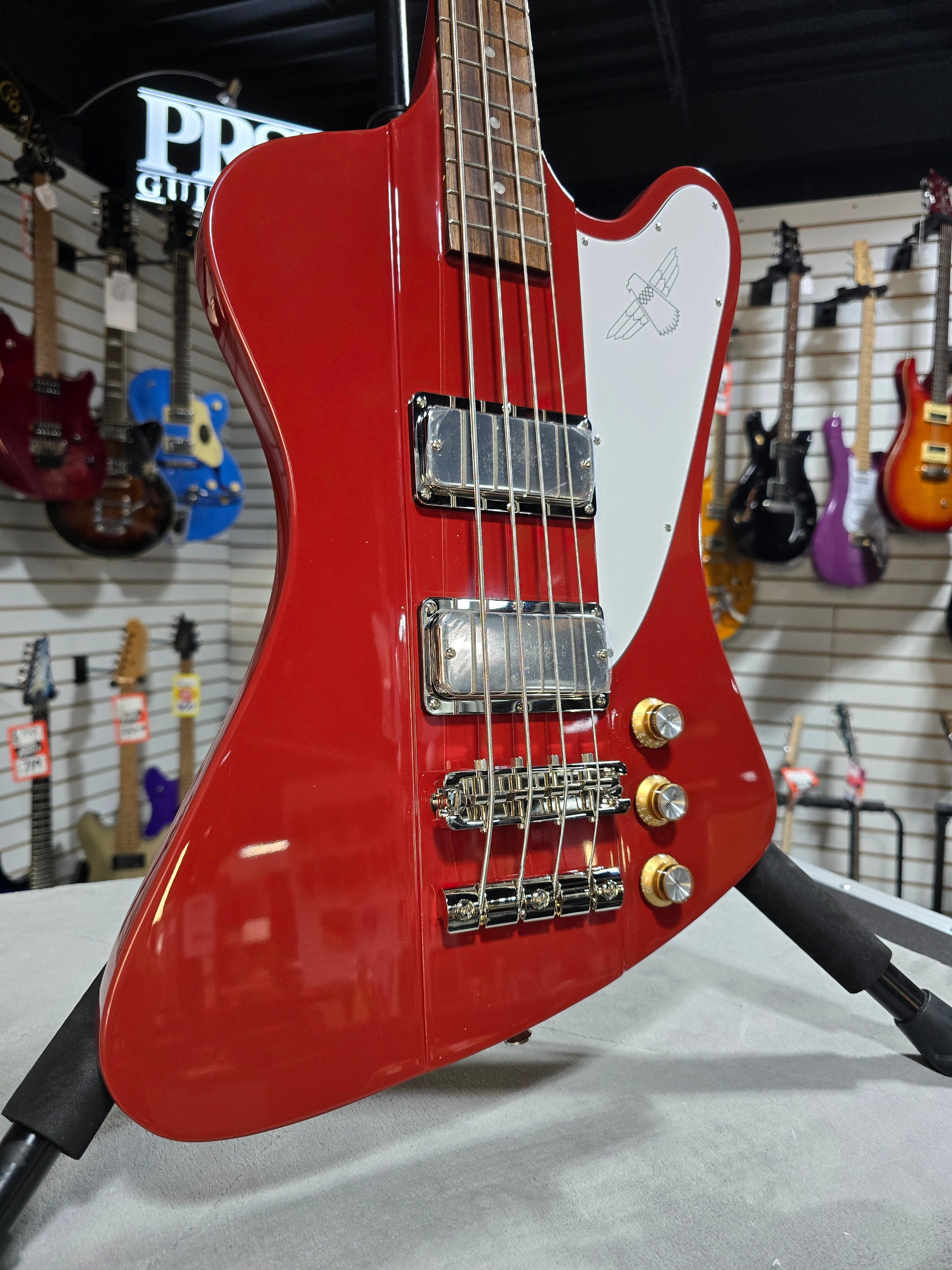 Epiphone Thunderbird '64 Bass Guitar - Ember Red W/Gig Bag & PLEK*D #311