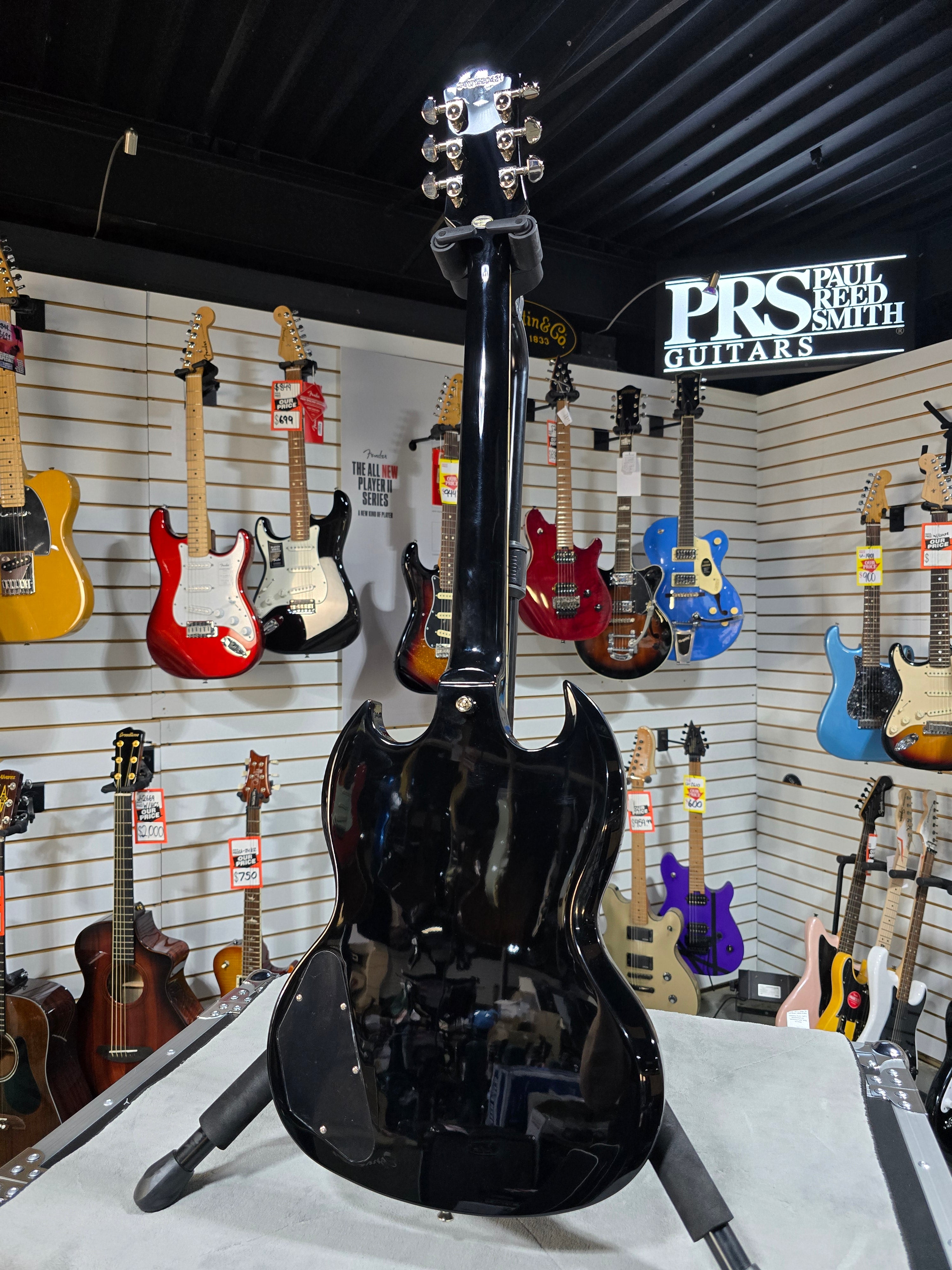 Epiphone SG Standard Electric Guitar - Ebony w/ Gig Bag & PLEK*D #421