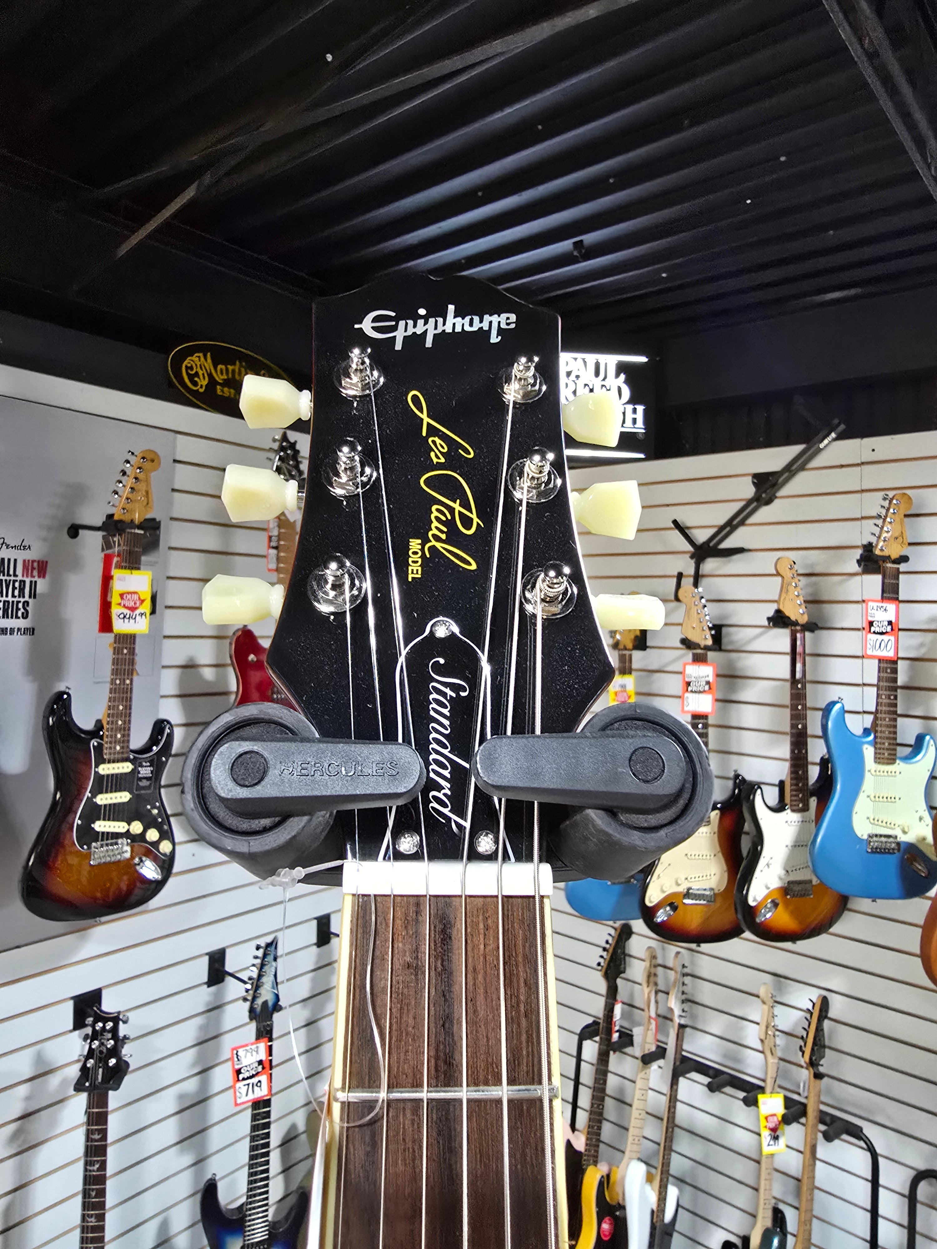 Epiphone Les Paul Standard 50s Left Handed Electric Guitar - Washed Cherry Sunburst w/ Gig Bag & PLEK*D #276