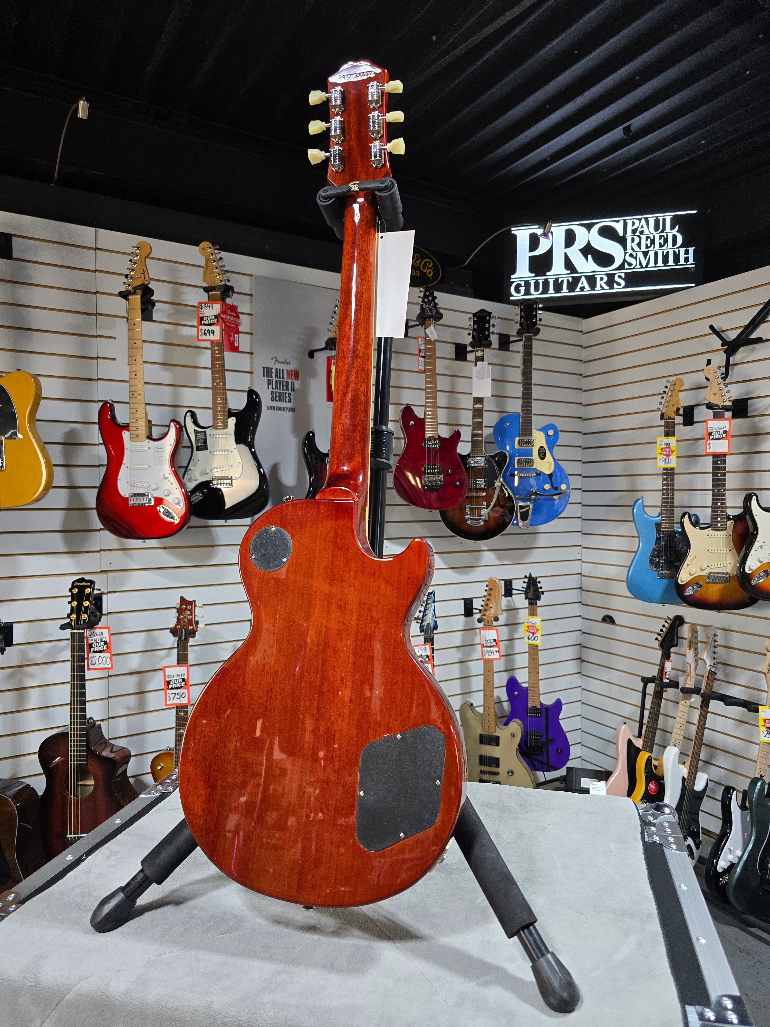 Epiphone Les Paul Standard 50s Left Handed Electric Guitar - Washed Cherry Sunburst w/ Gig Bag & PLEK*D #276