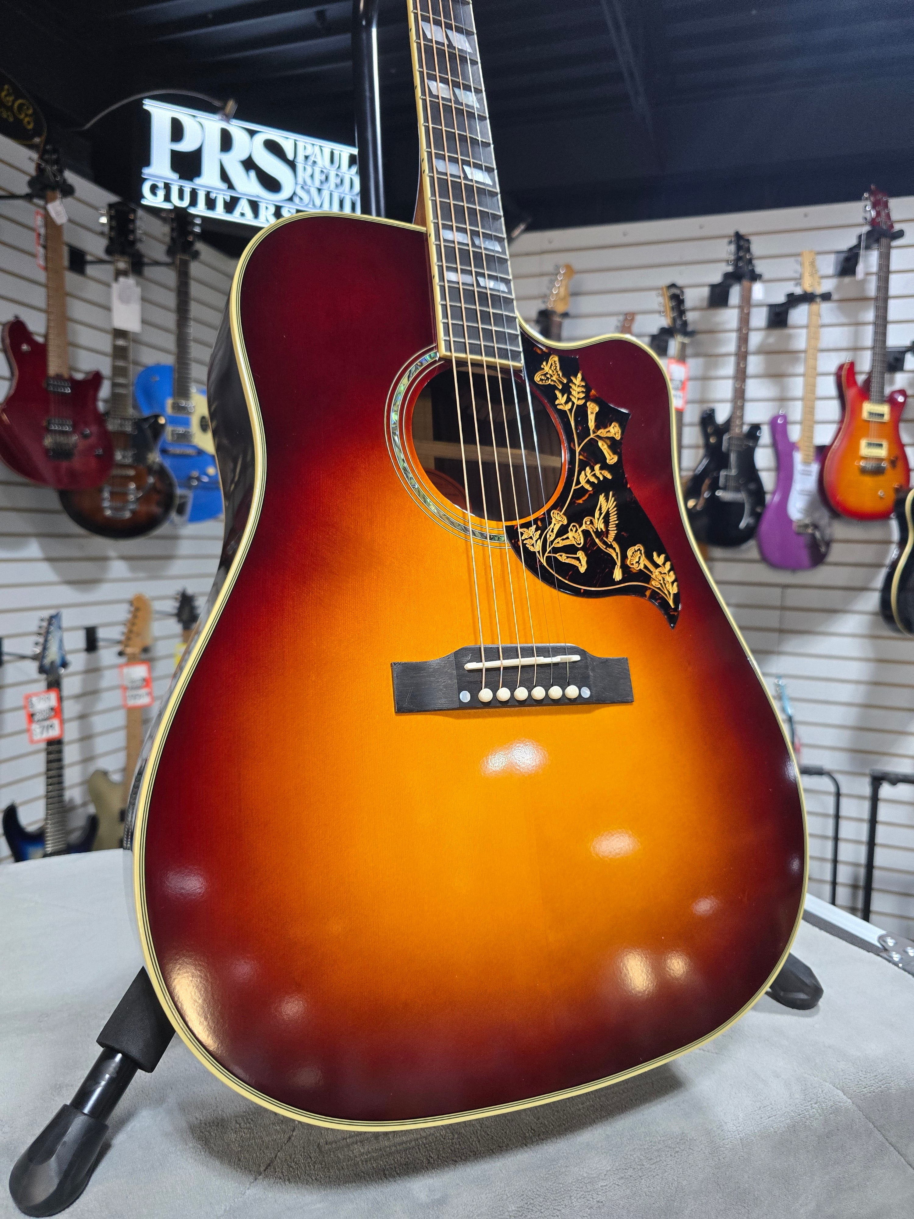 Epiphone Hummingbird Deluxe EC - Autumn Burst w/ OSSC & PLEK*D #867