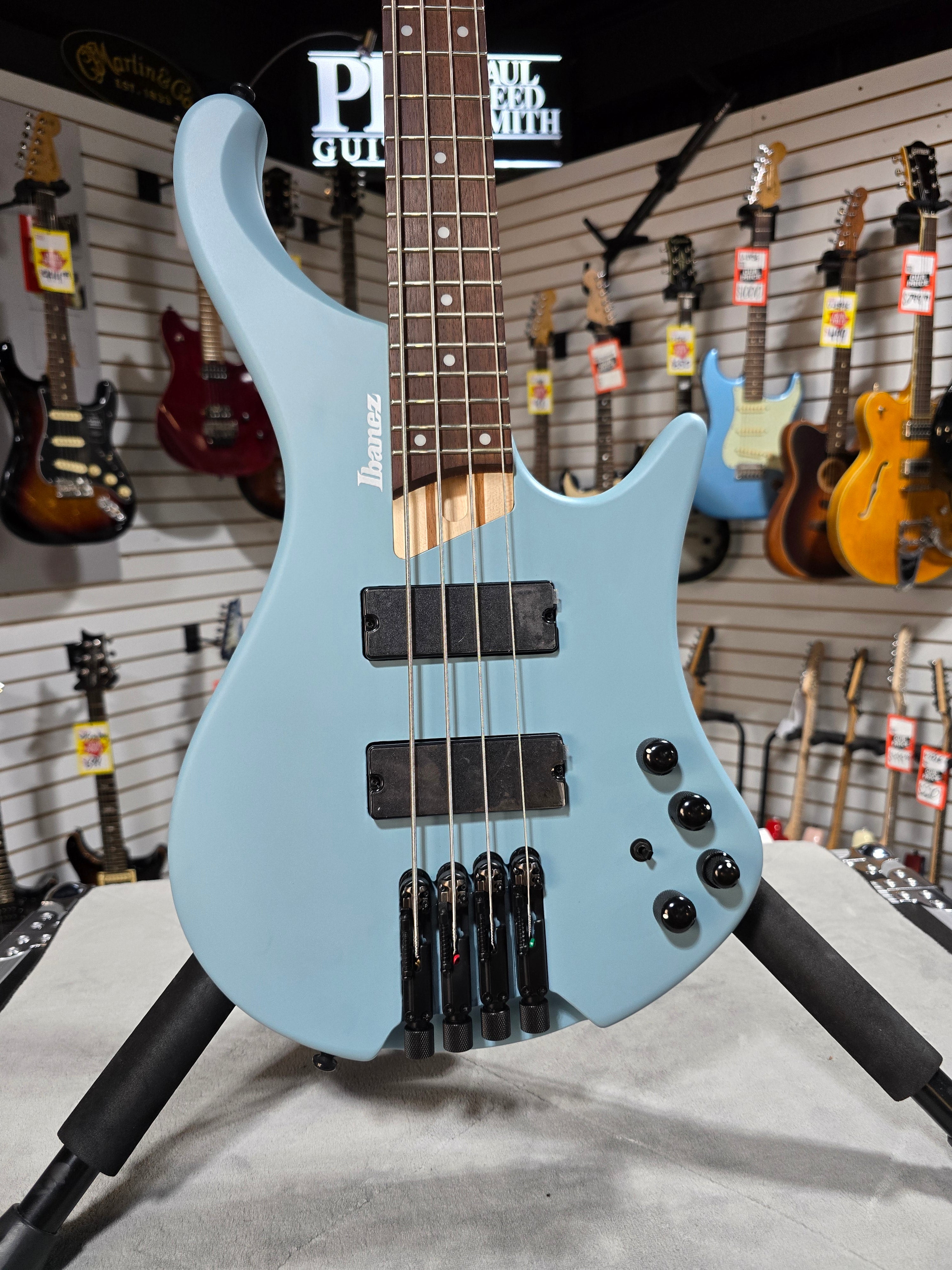 Ibanez Bass Workshop EHB600 Electric Bass Guitar - Purist Blue Matte & PLEK*D #327