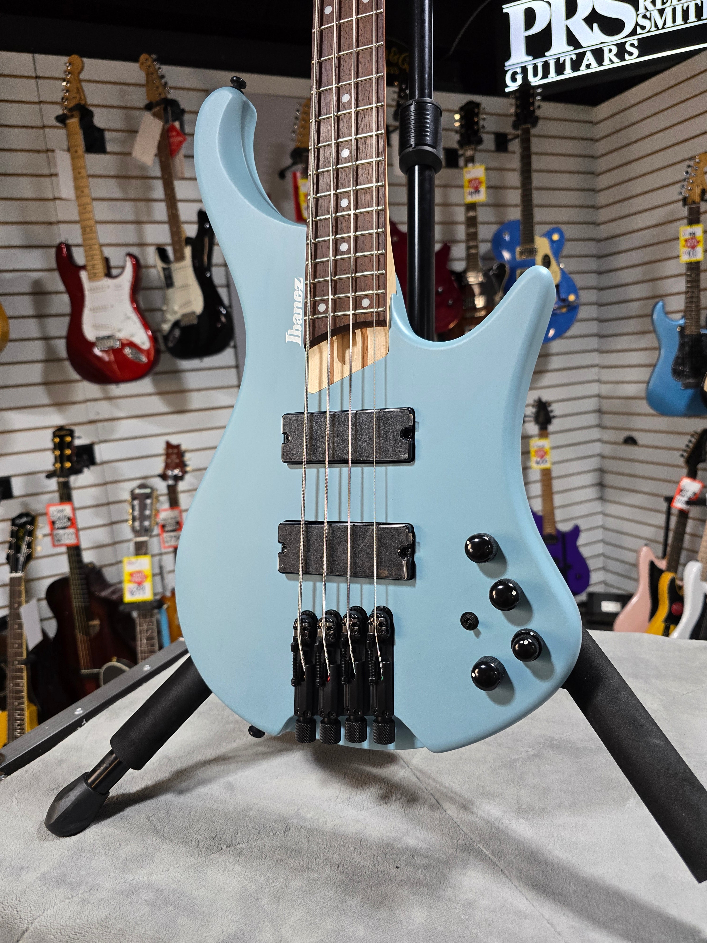 Ibanez Bass Workshop EHB600 Electric Bass Guitar - Purist Blue Matte & PLEK*D #327