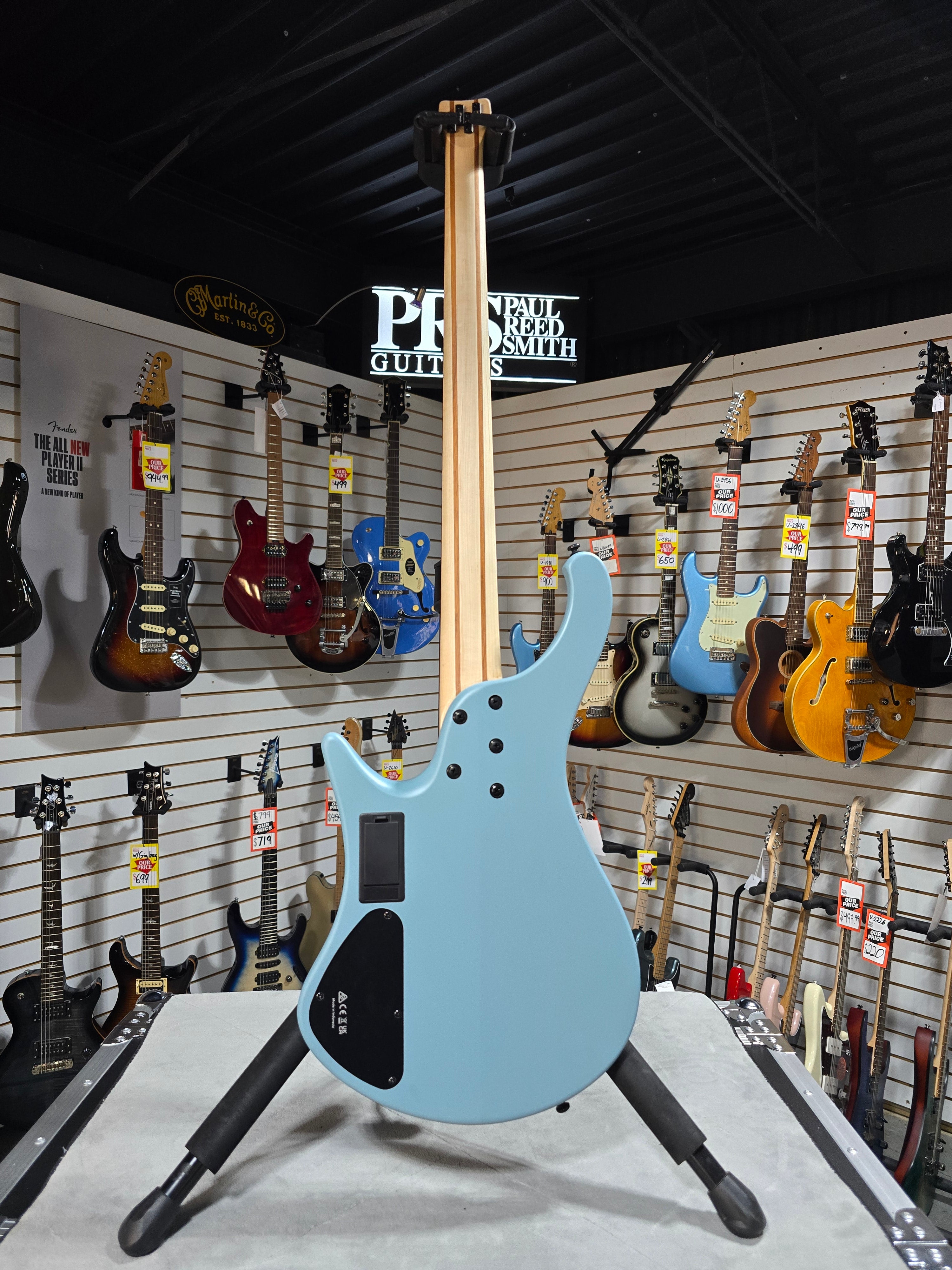 Ibanez Bass Workshop EHB600 Electric Bass Guitar - Purist Blue Matte & PLEK*D #327