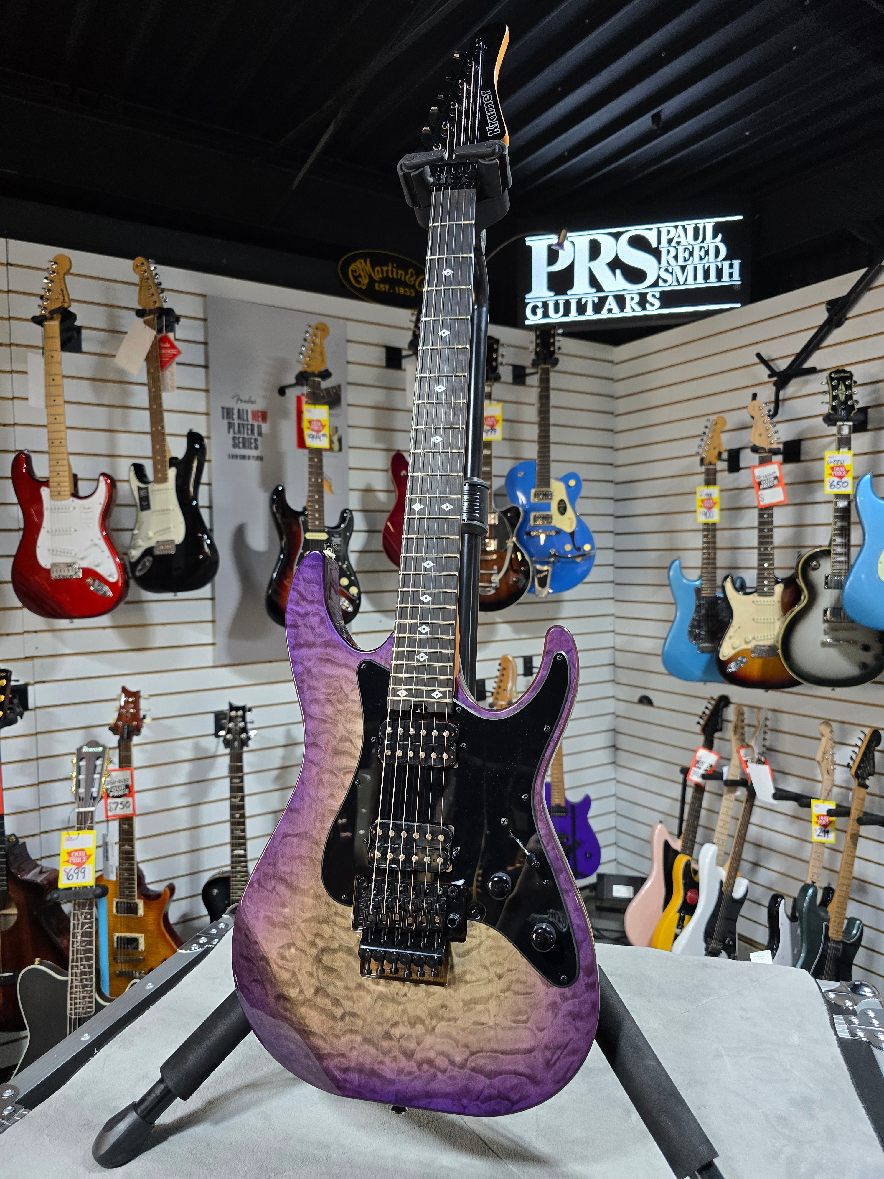 Kramer Volante Quilt HHFR - Ultraviolet Burst w/ Gig Bag & PLEK*D #978