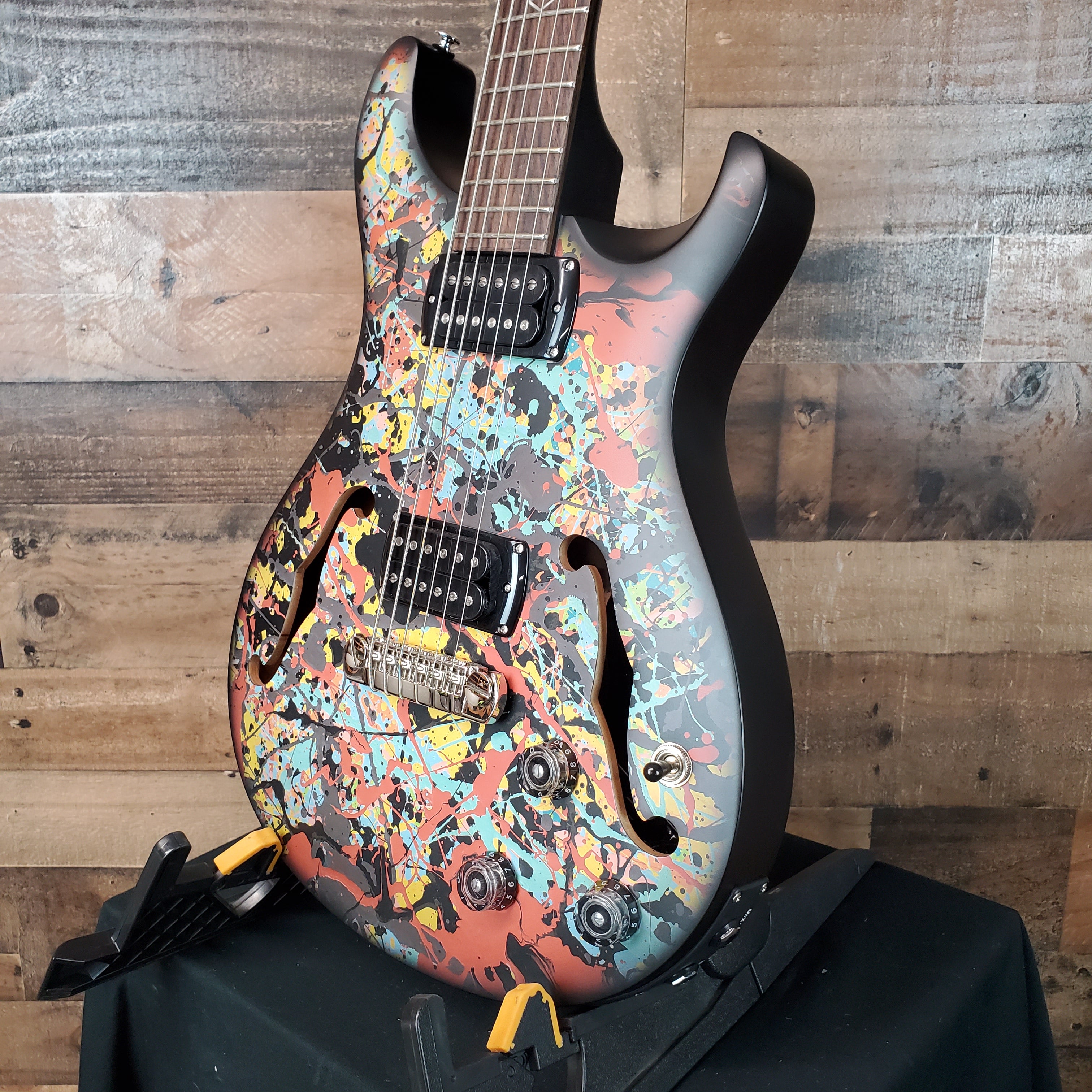 PRS SE Ed Sheeran Hollowbody I Piezo Baritone, Cosmic Splash, Gig Bag, 962