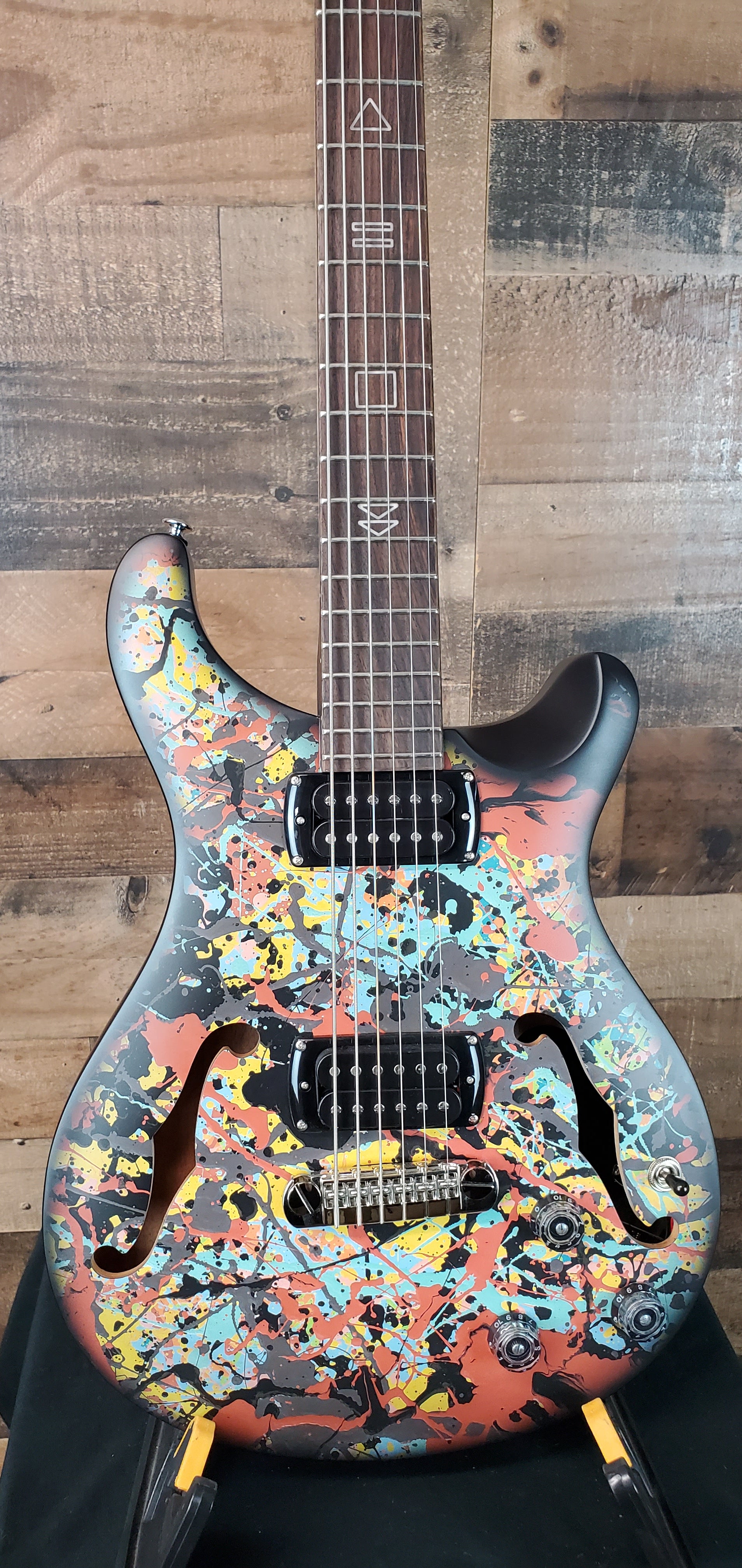 PRS SE Ed Sheeran Hollowbody I Piezo Baritone, Cosmic Splash, Gig Bag, 962