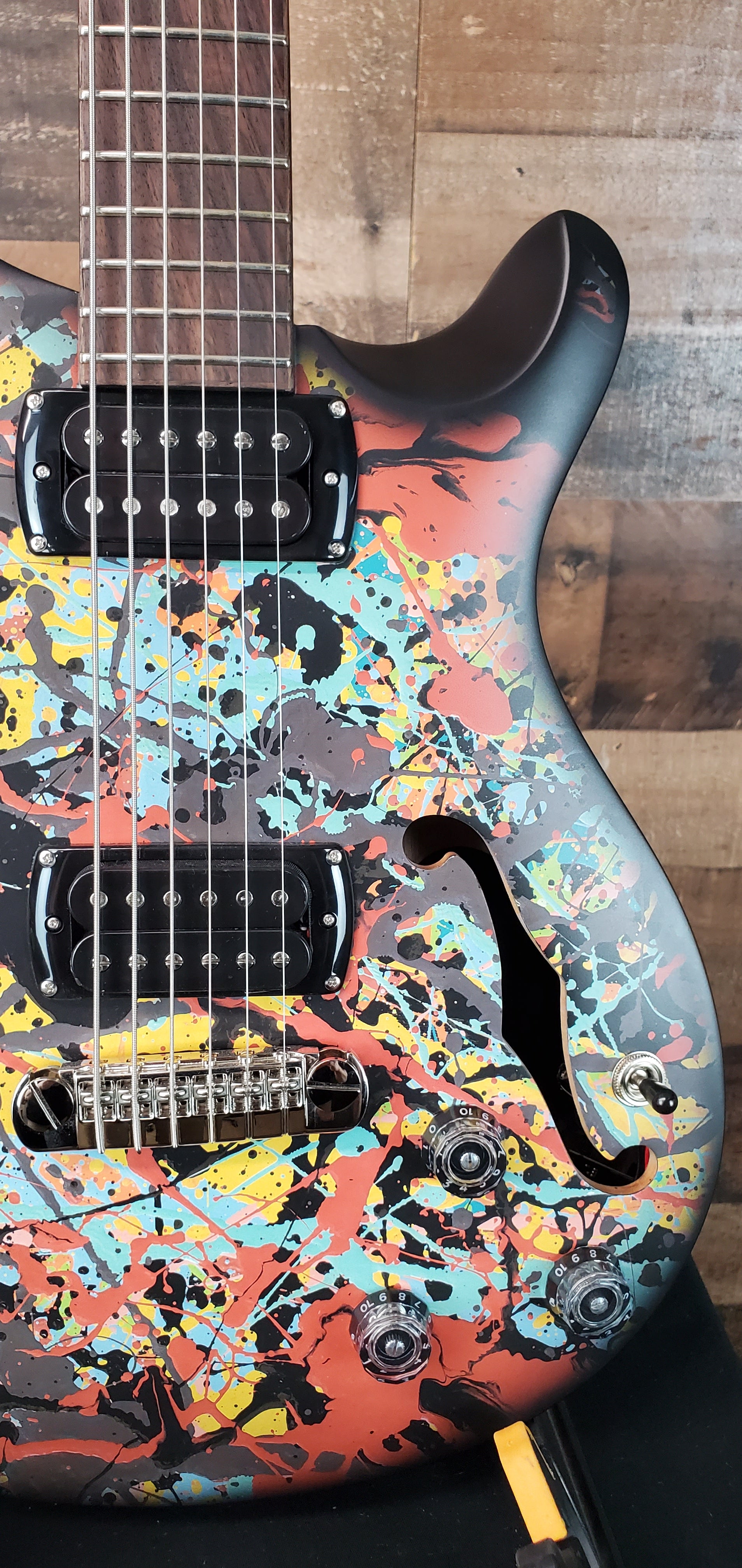 PRS SE Ed Sheeran Hollowbody I Piezo Baritone, Cosmic Splash, Gig Bag, 962