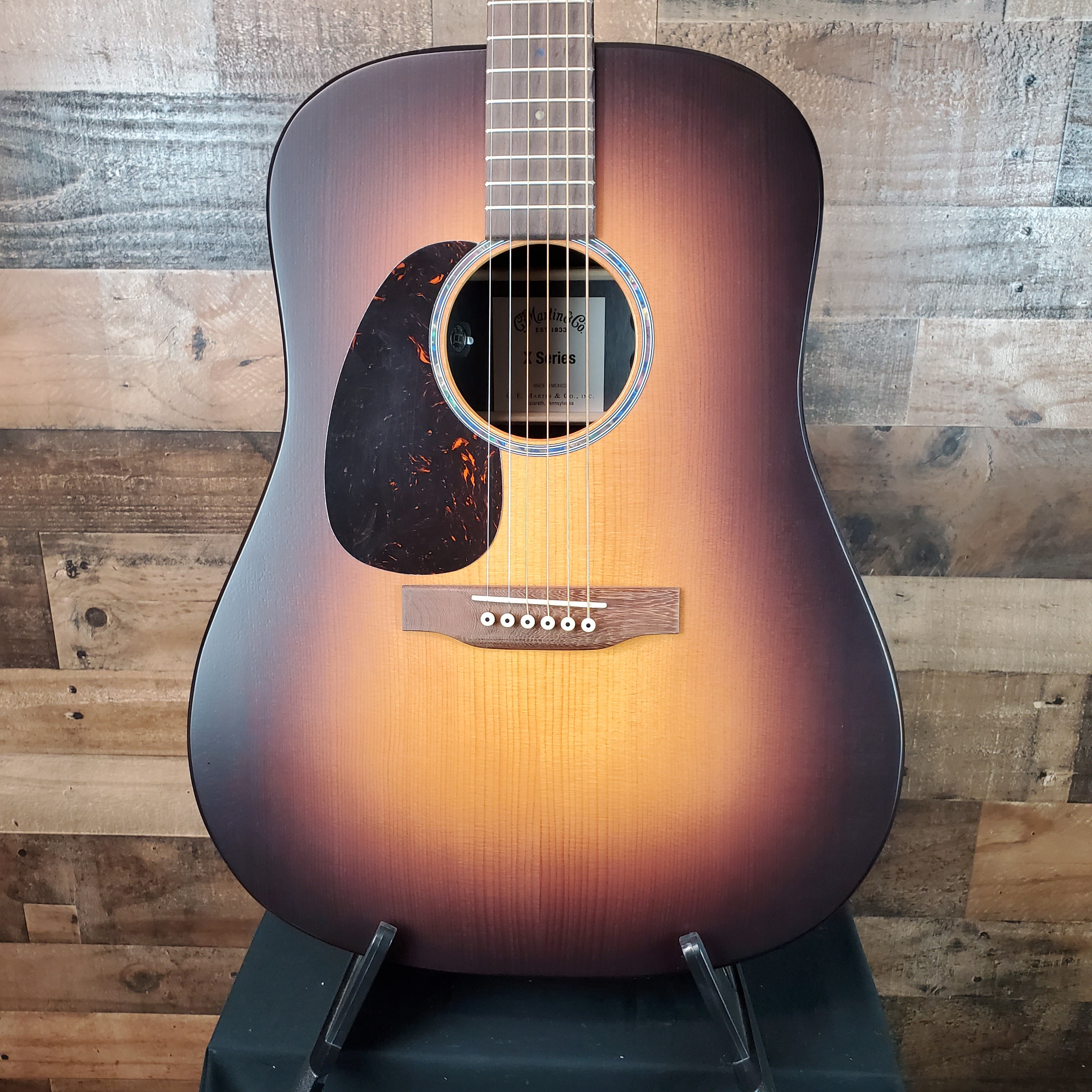 Martin D-X2E Left-Handed Ziricote Burst