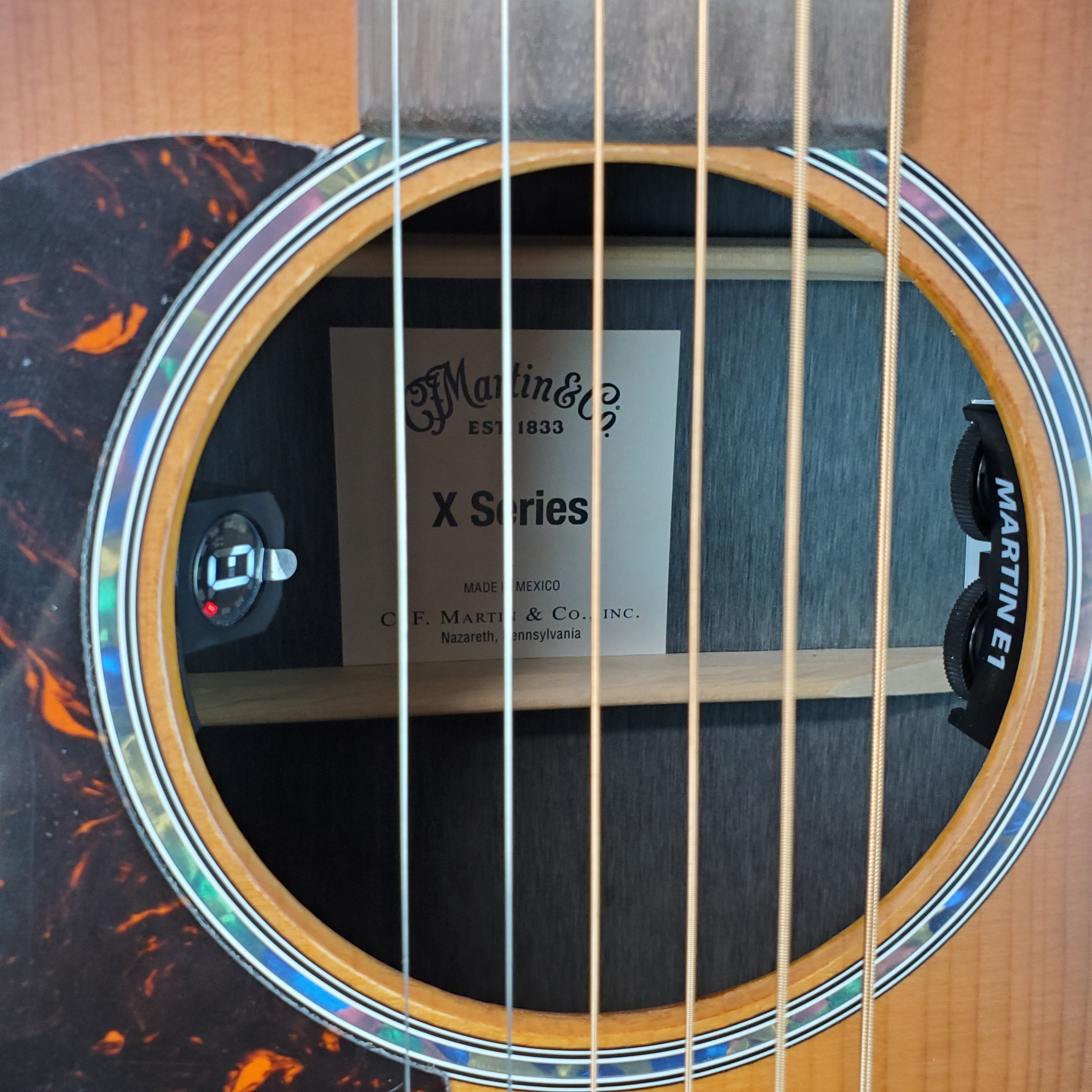 Martin D-X2E Left-Handed Ziricote Burst