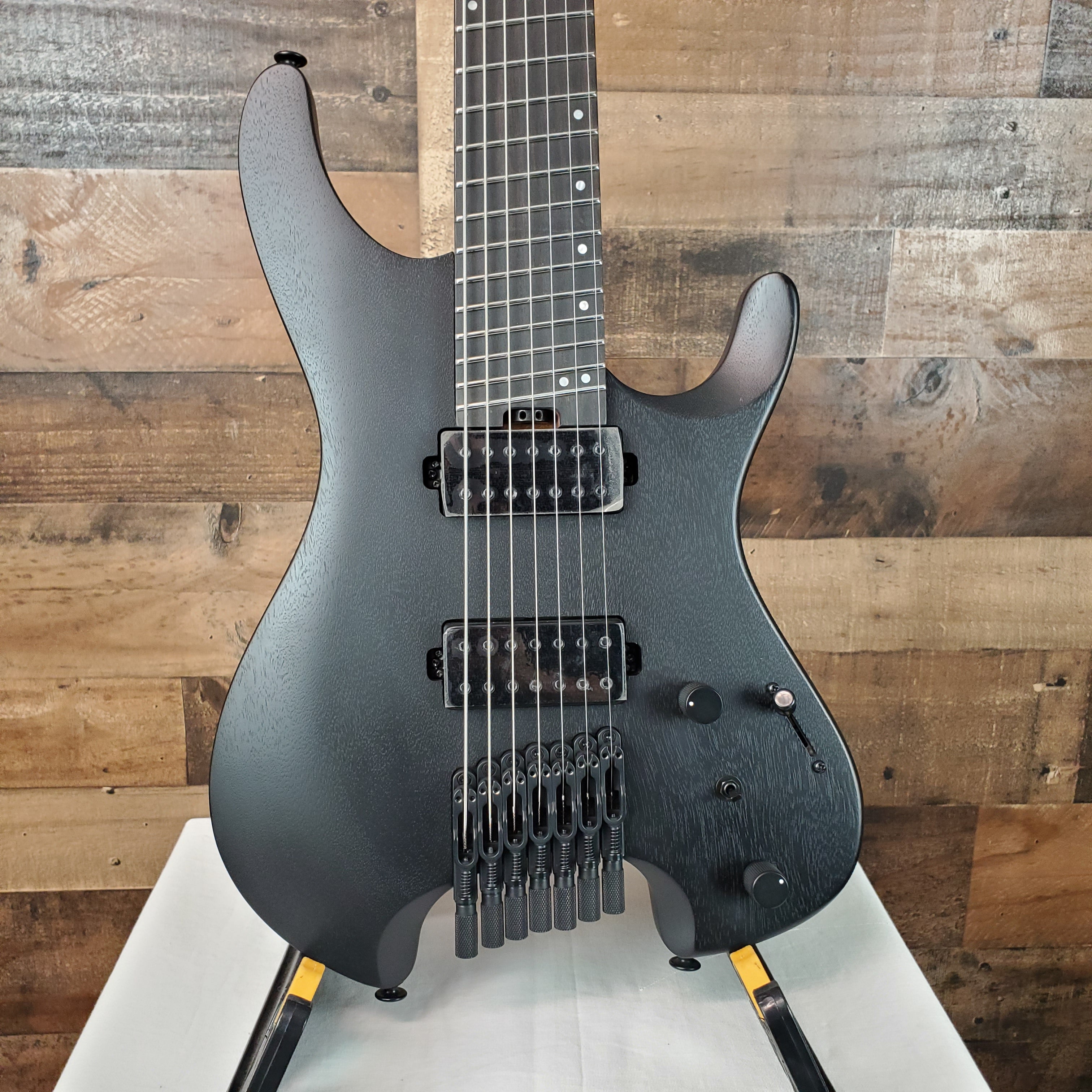 Ibanez Iron Label QX527PB 7-string Electric Guitar - Weathered Black, 764