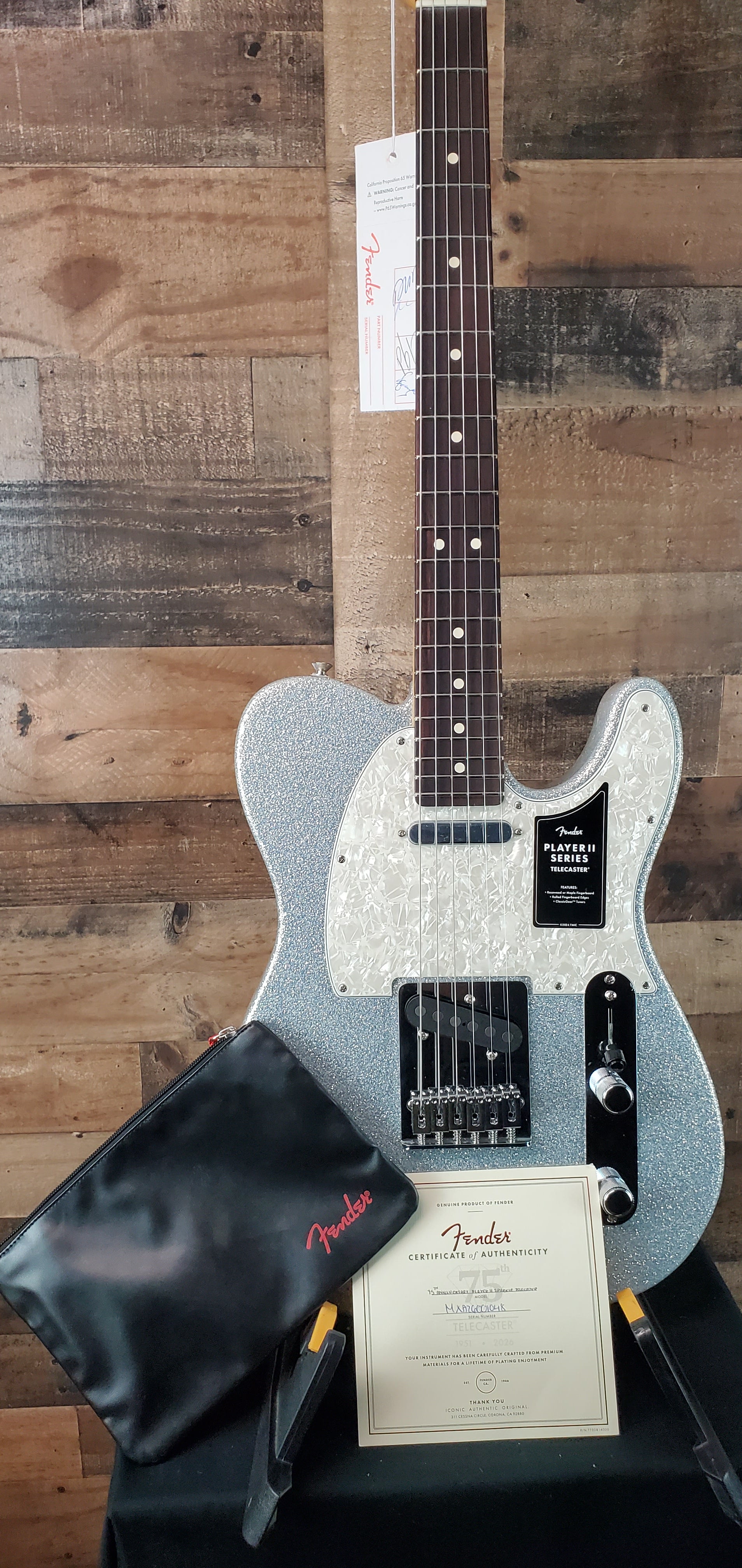 Fender 75th Anniversary Player II Telecaster  Diamond Dust Sparkle
