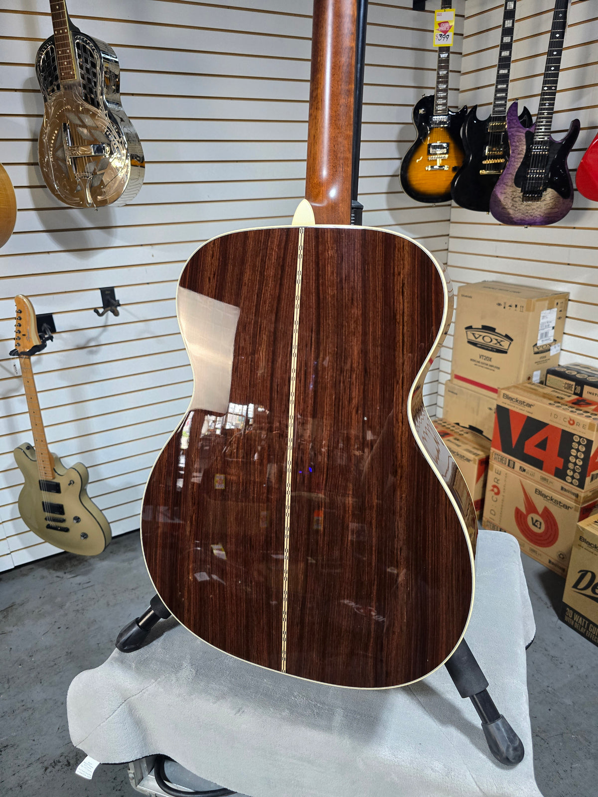 Martin OM-28 Standard Series Left-Handed Acoustic Guitar - Natural with Aging Toner