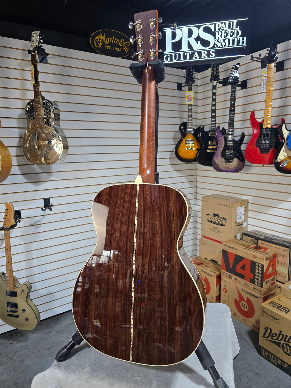 Martin OM-28 Standard Series Left-Handed Acoustic Guitar - Natural with Aging Toner