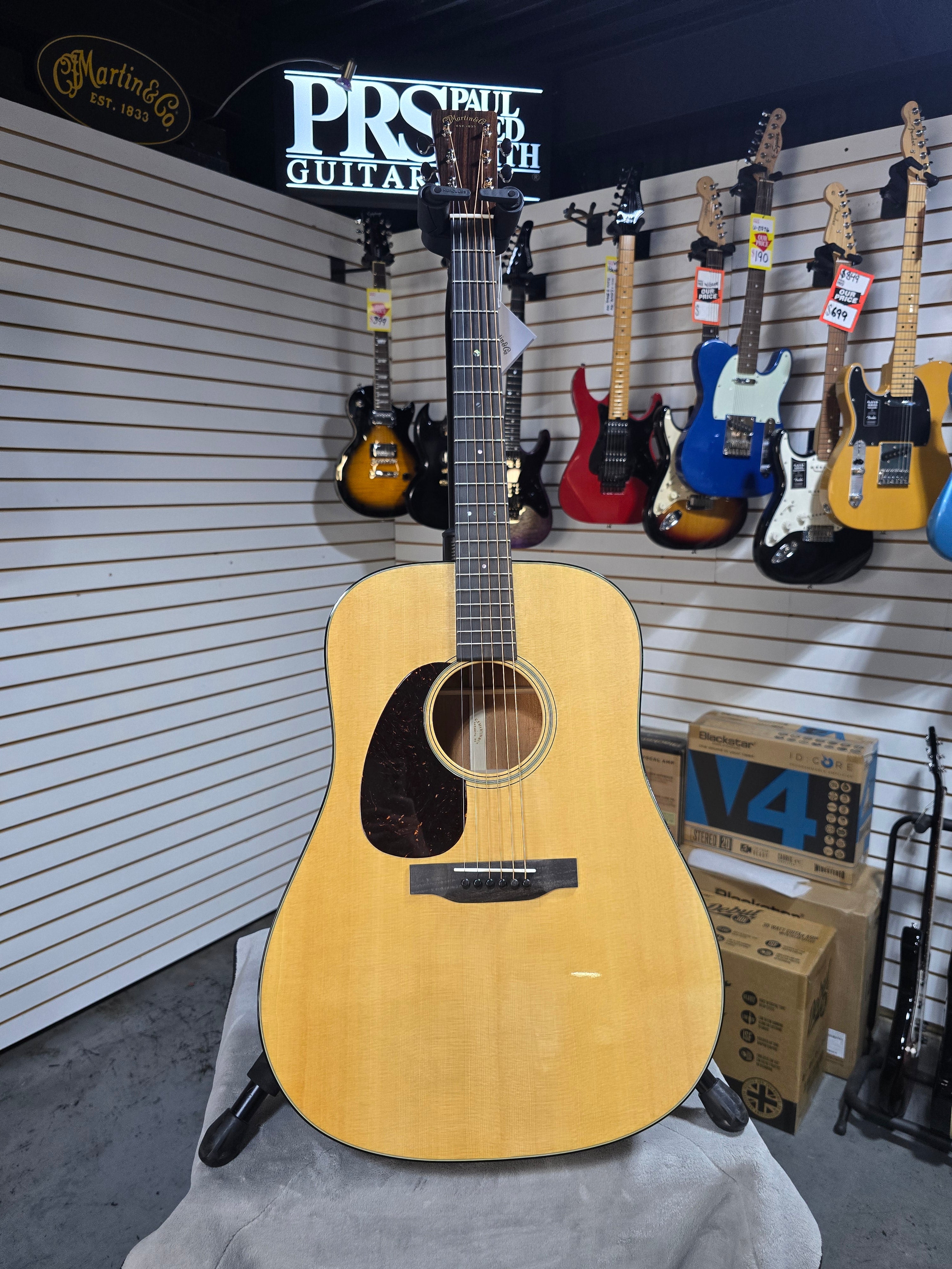 Martin Super D-18 Left Handed Acoustic Guitar Natural