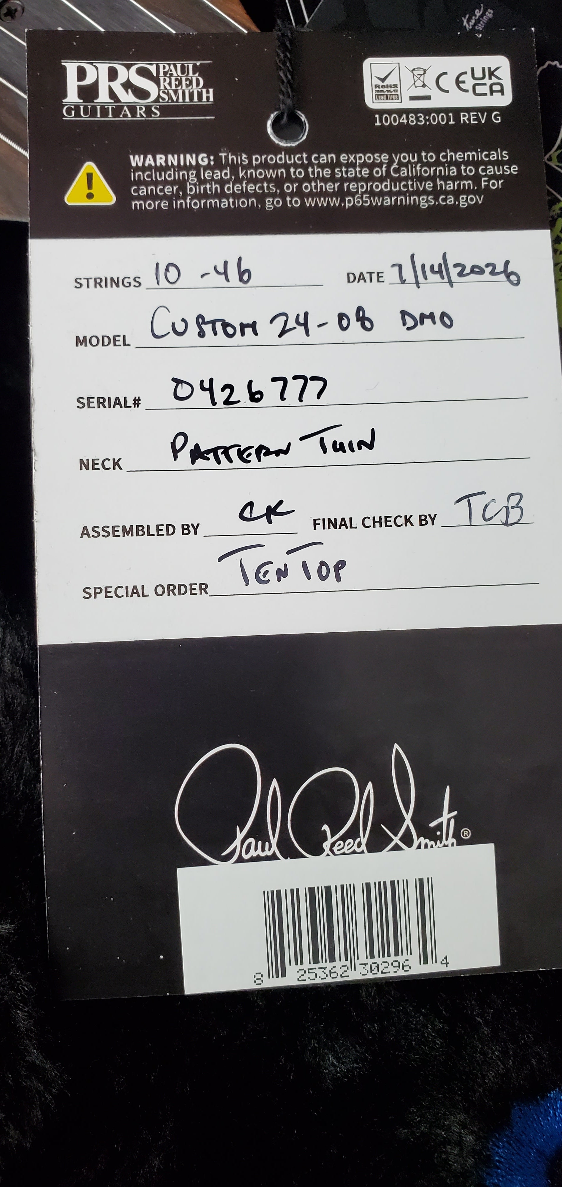 PRS Custom 24-08 10-Top Indigo