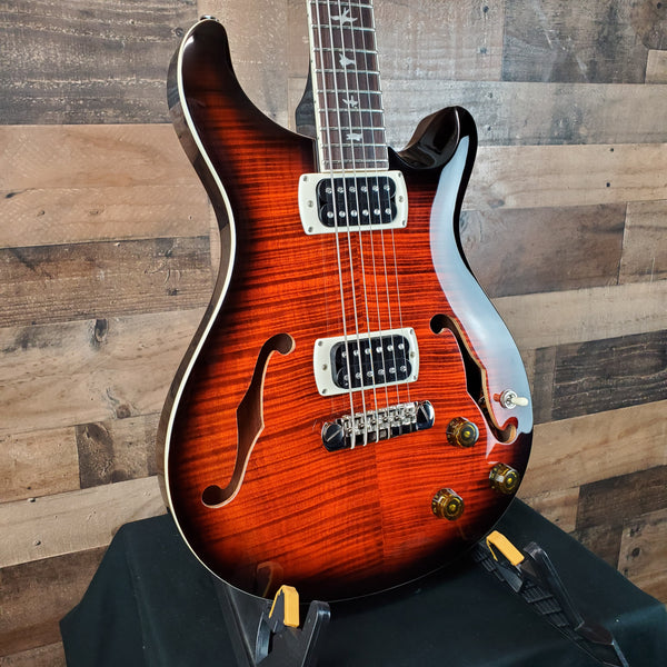 PRS SE Ed Sheeran Hollowbody I Piezo Baritone, Orange Tiger Smokeburst