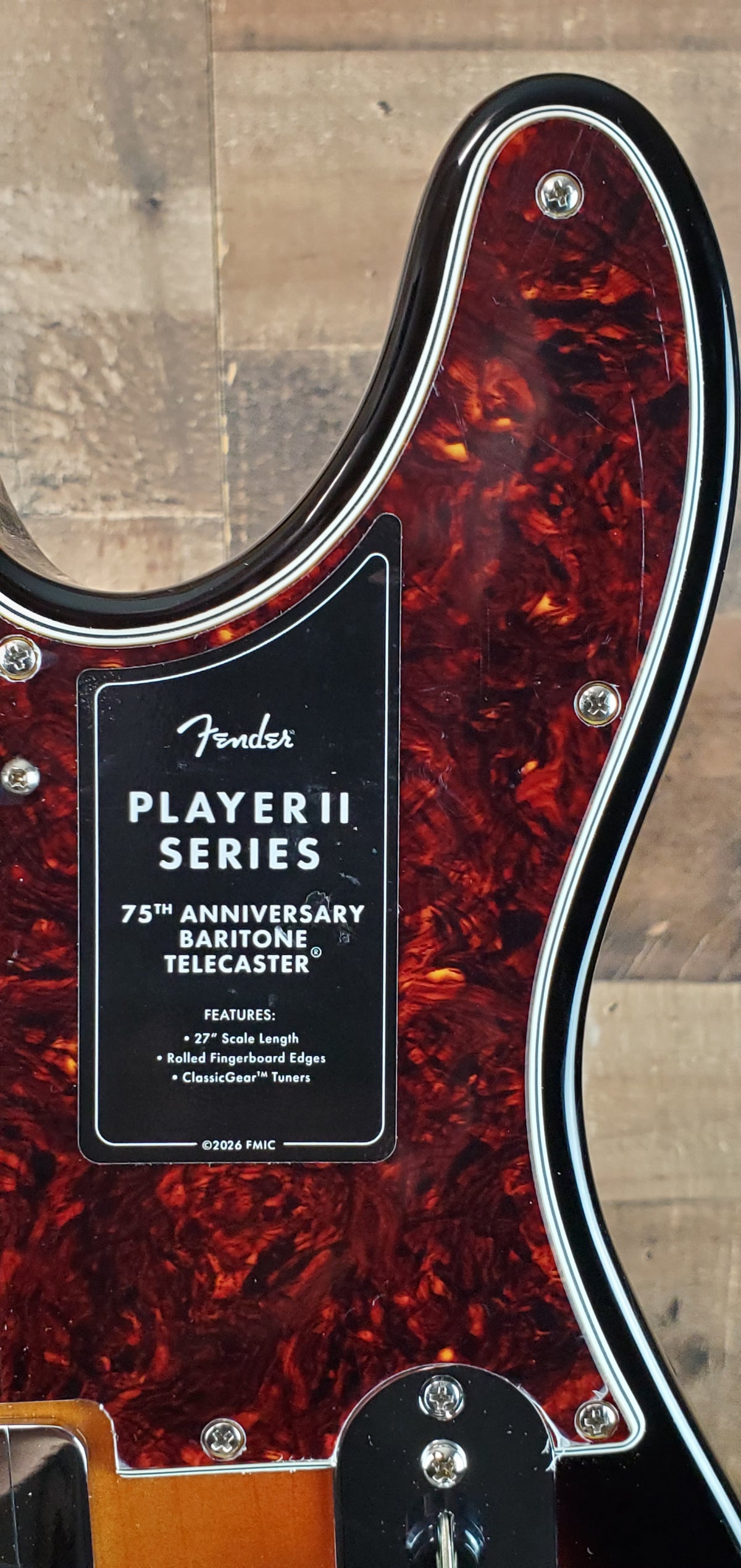 Fender 75th Anniversary Player II Baritone Telecaster 3-Color Sunburst