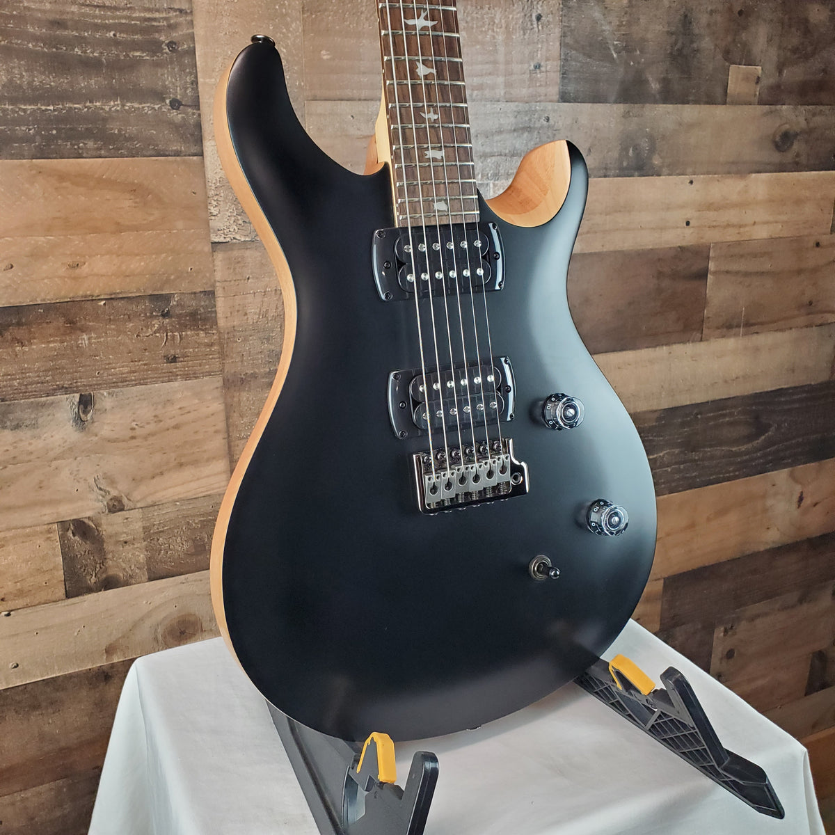 PRS SE CE 24 Satin - Flat Black Top, C&M Exclusive - Black / Smoked Hardware