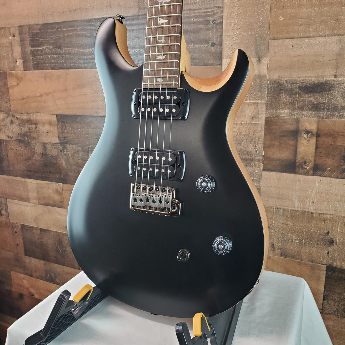 PRS SE CE 24 Satin - Flat Black Top, C&M Exclusive - Black / Smoked Hardware