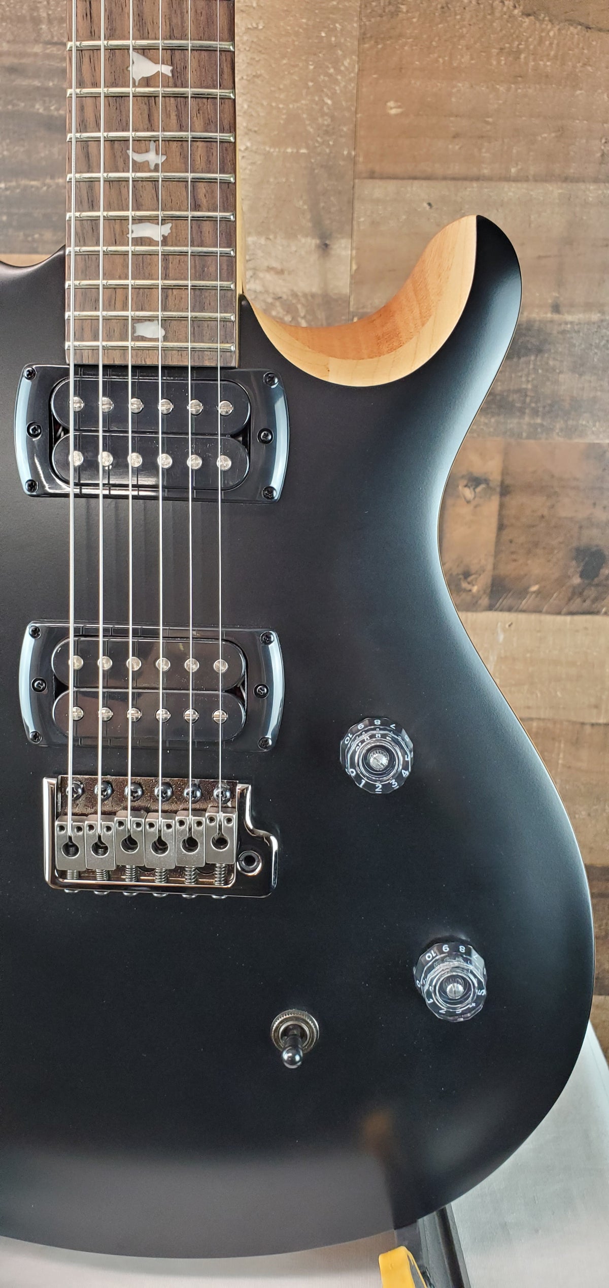 PRS SE CE 24 Satin - Flat Black Top, C&M Exclusive - Black / Smoked Hardware