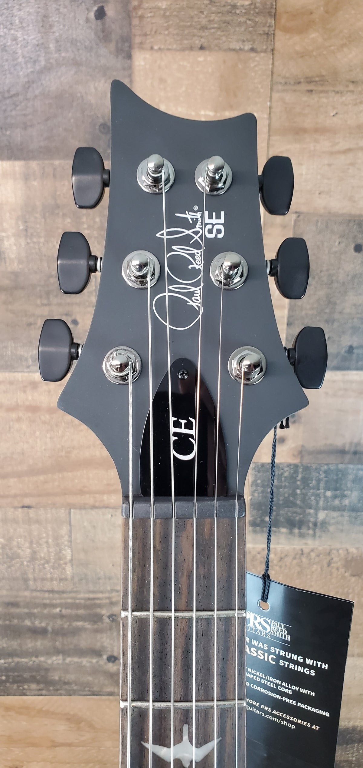 PRS SE CE 24 Satin - Flat Black Top, C&M Exclusive - Black / Smoked Hardware