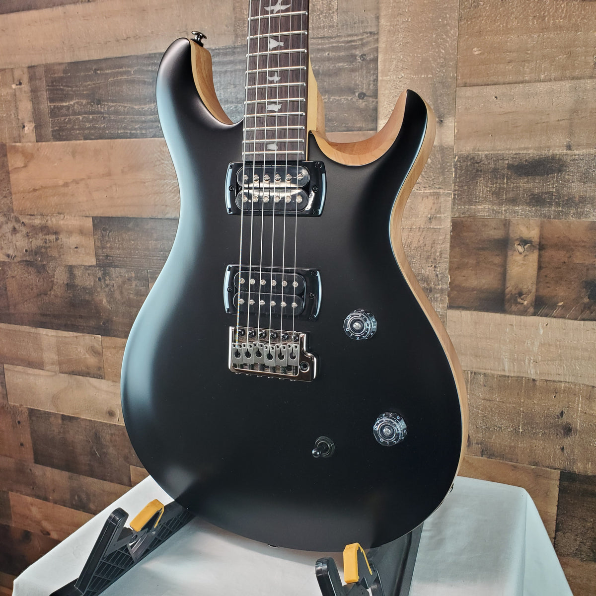 PRS SE CE 24 Satin - Flat Black Top, C&M Exclusive - Black / Smoked Hardware, Free Plek & Setup #735
