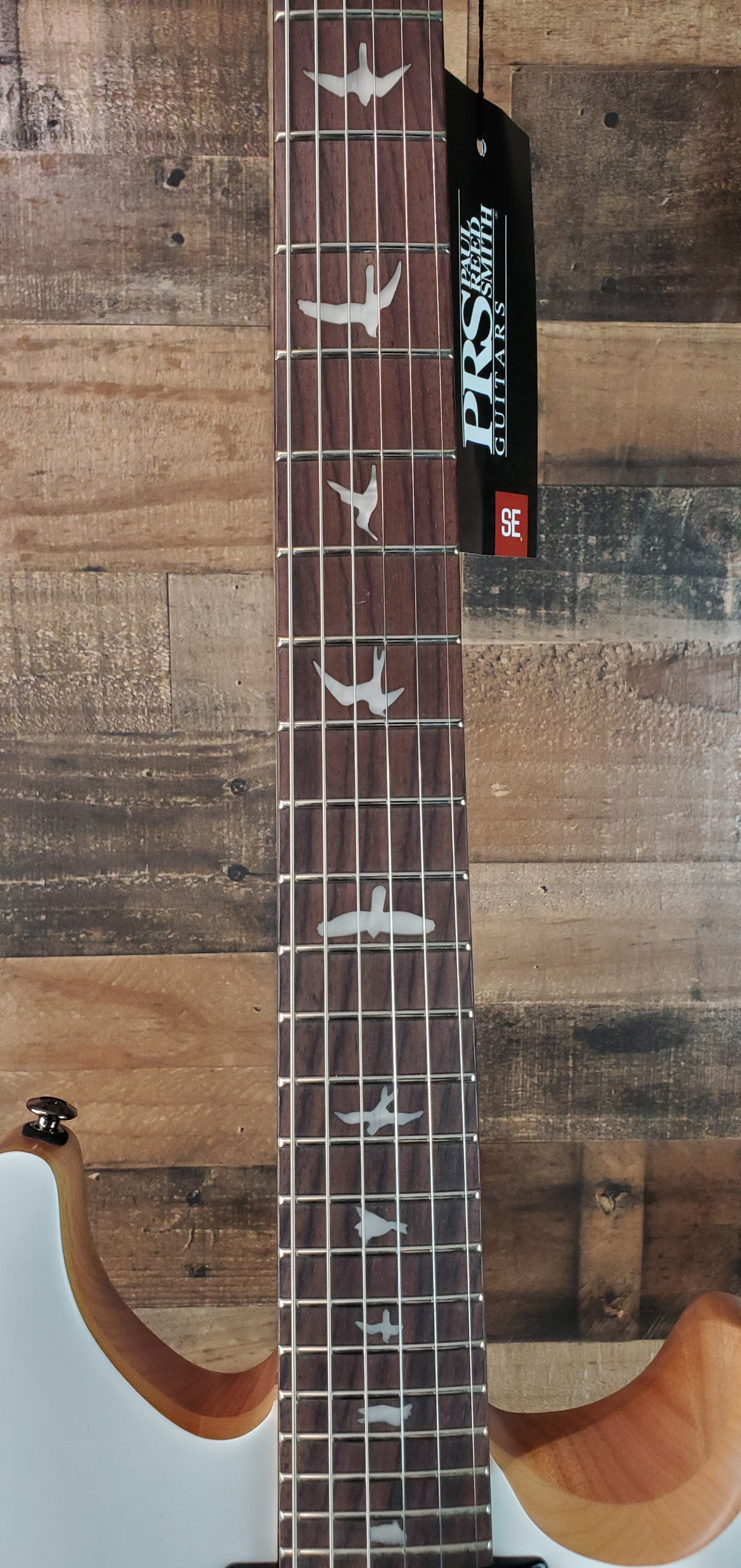 PRS SE CE 24 Satin - Flat White Top, C&M Exclusive - Black / Smoked Hardware