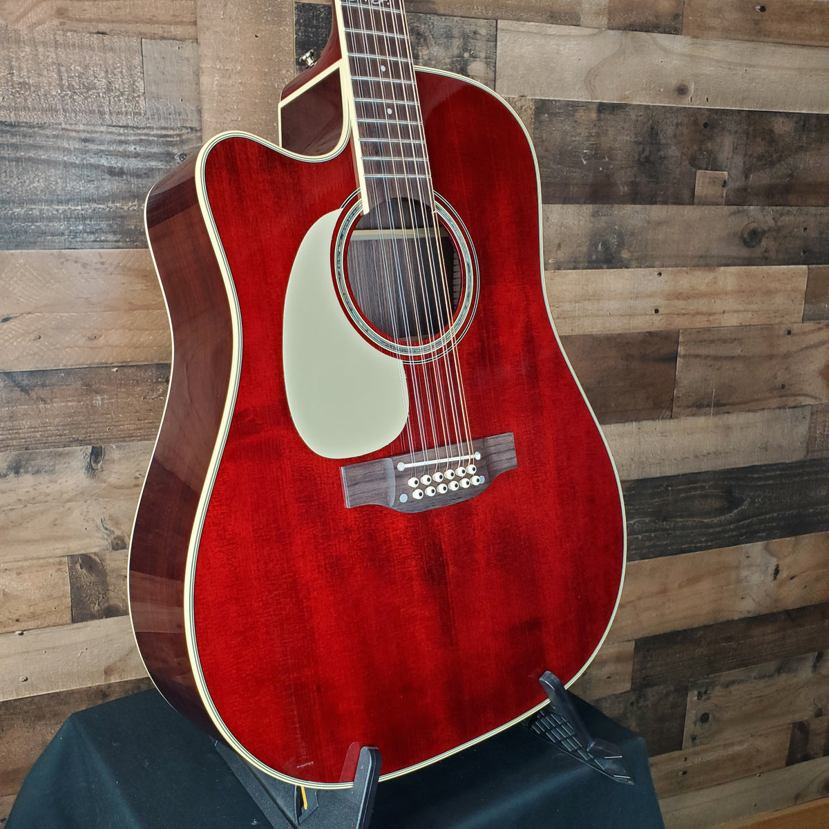 Takamine Left Handed JJ325SRC-12 John Jorgenson Signature Gloss Red