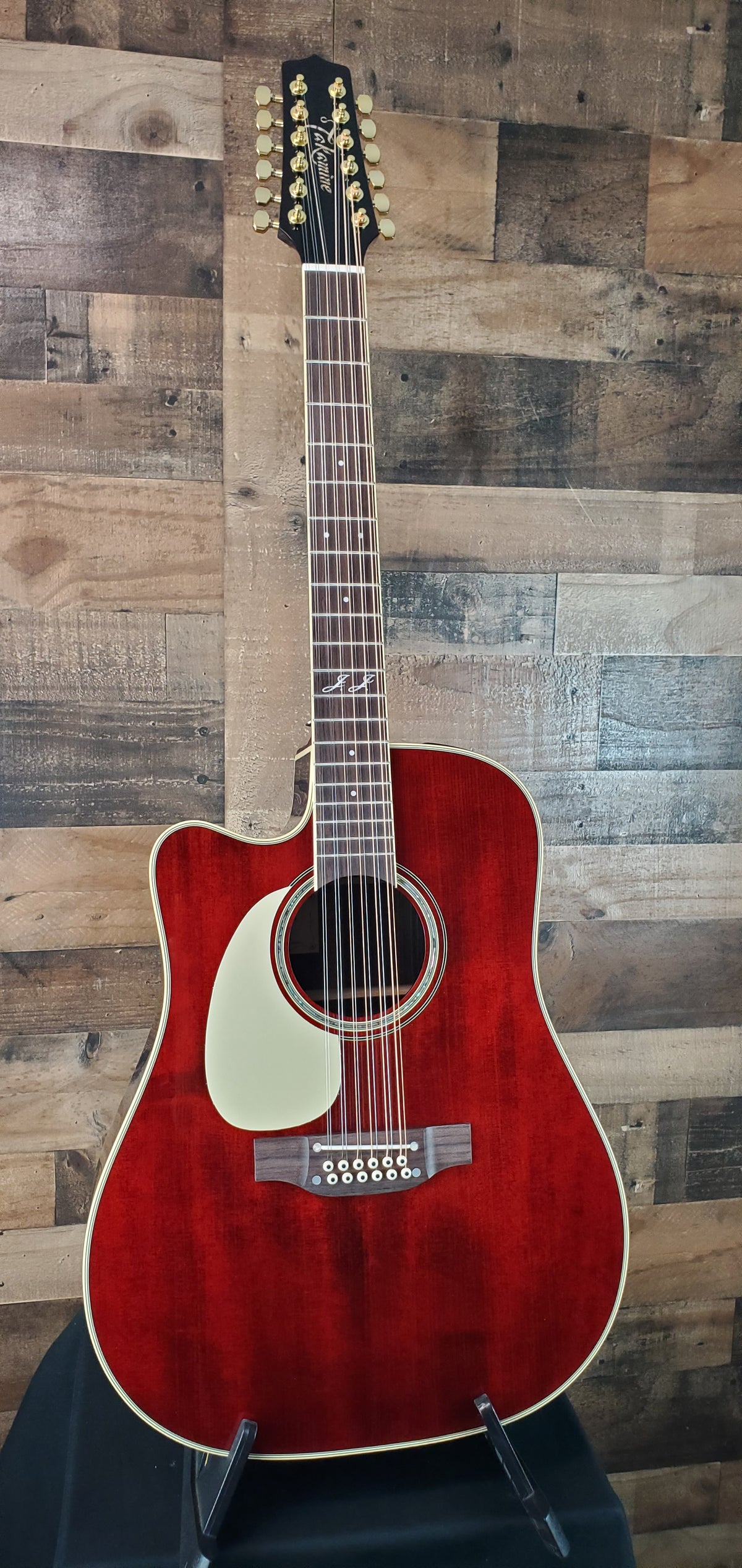 Takamine Left Handed JJ325SRC-12 John Jorgenson Signature Gloss Red