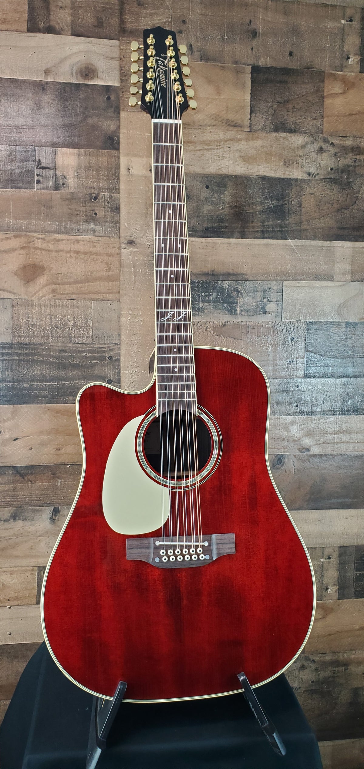 Takamine Left Handed JJ325SRC-12 John Jorgenson Signature Gloss Red