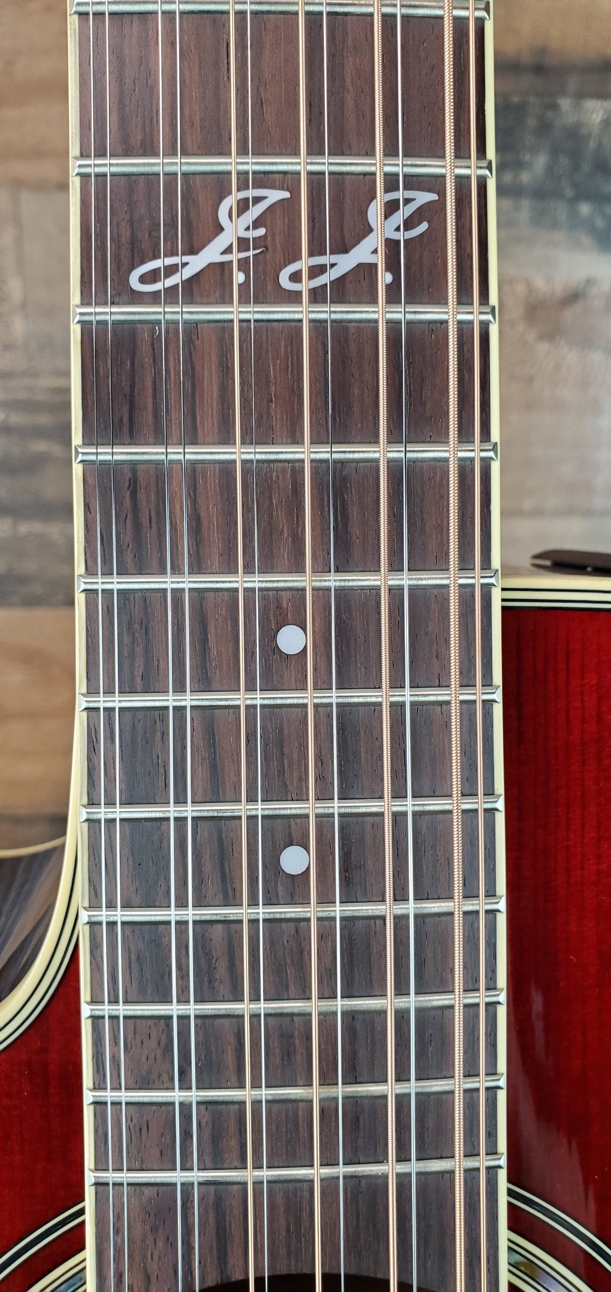 Takamine Left Handed JJ325SRC-12 John Jorgenson Signature Gloss Red