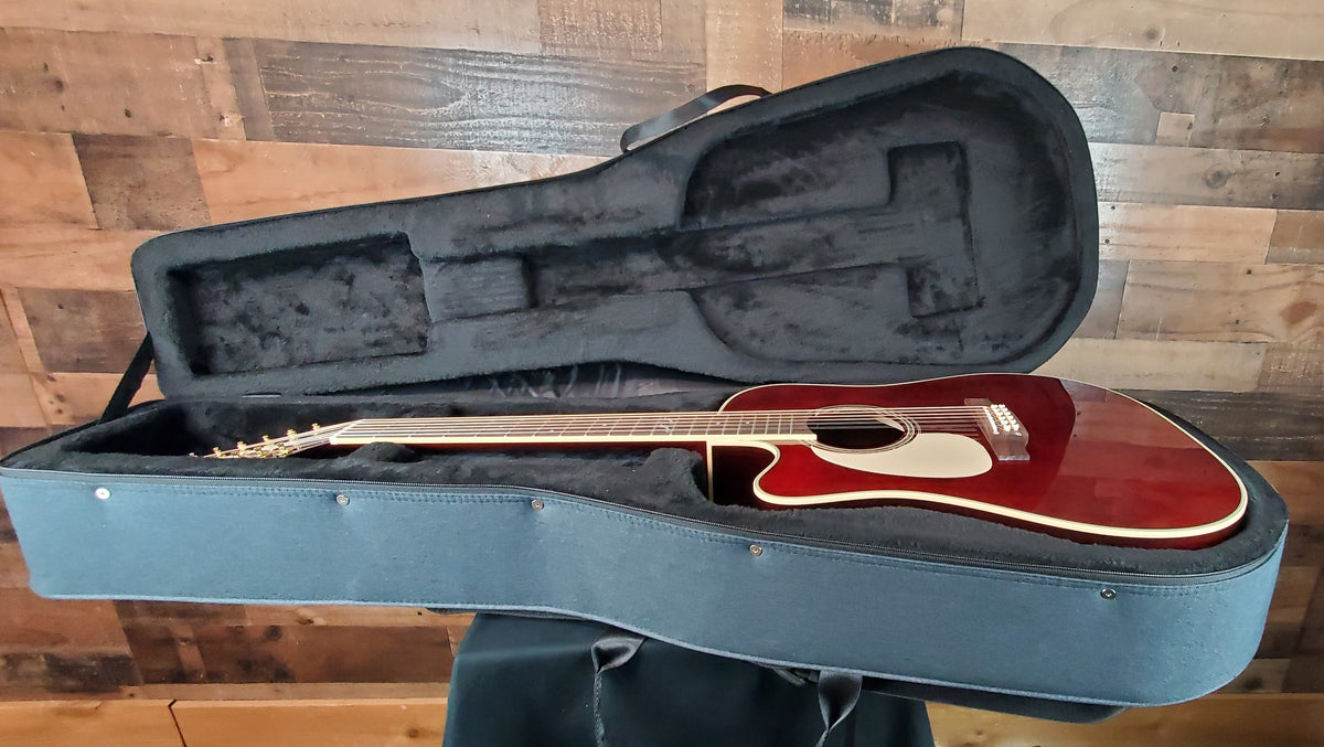 Takamine JJ325SRC-12 John Jorgenson 12-string Left Handed Acoustic-electric Guitar - Gloss Red