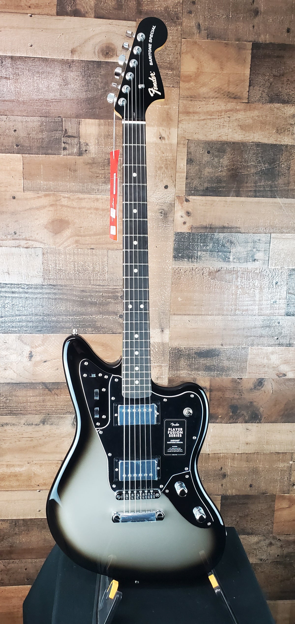 Fender Limited Edition Player Fusion Jaguar Baritone Electric Guitar - Silverburst