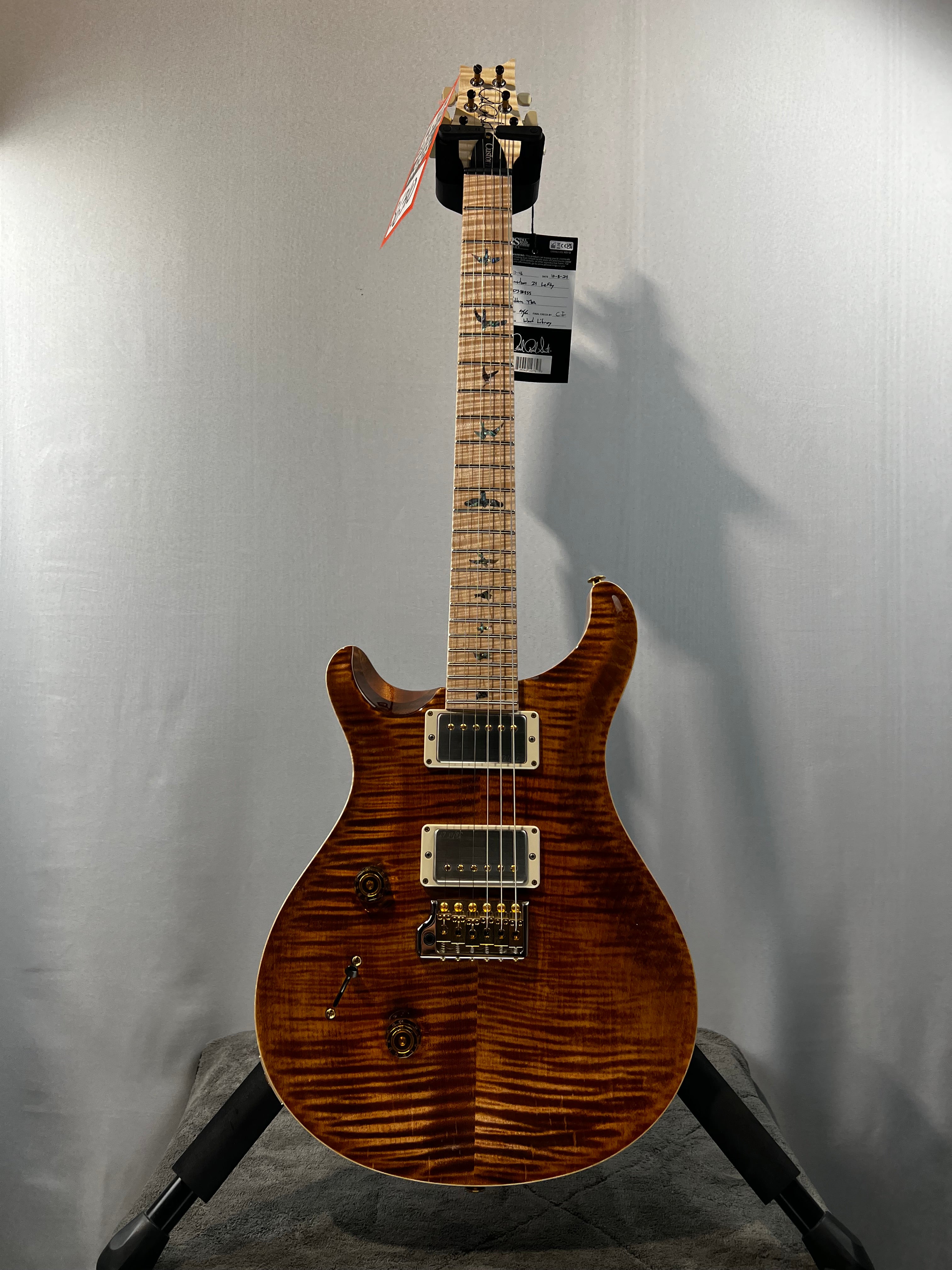 Wood Library Custom 24 Left Handed - Copperhead w/Paisley Case #855