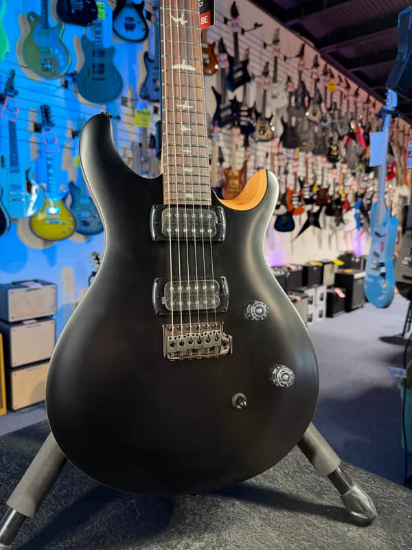 PRS SE CE 24 Satin - Flat Black Top, C&M Exclusive - Black