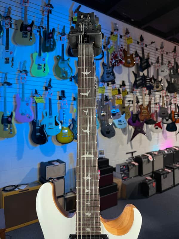 PRS SE CE 24 Satin - Flat White Top, C&M Exclusive - White