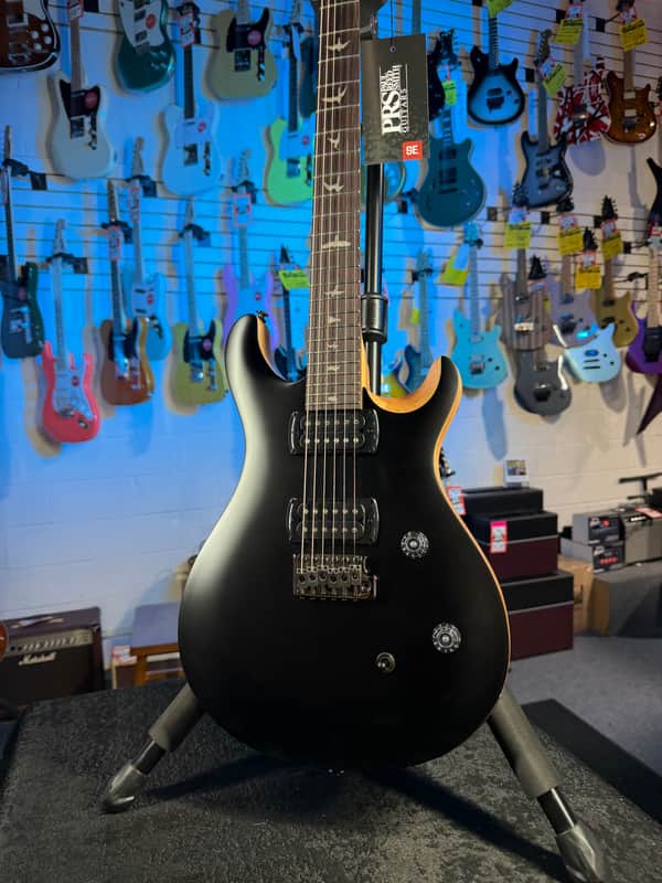PRS SE CE 24 Satin - Flat Black Top, C&M Exclusive - Black
