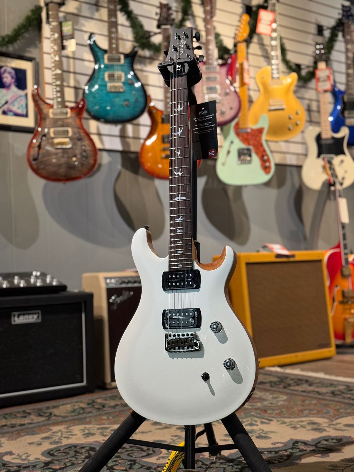 PRS SE CE 24 Satin Flat White Top, C&M Exclusive 781