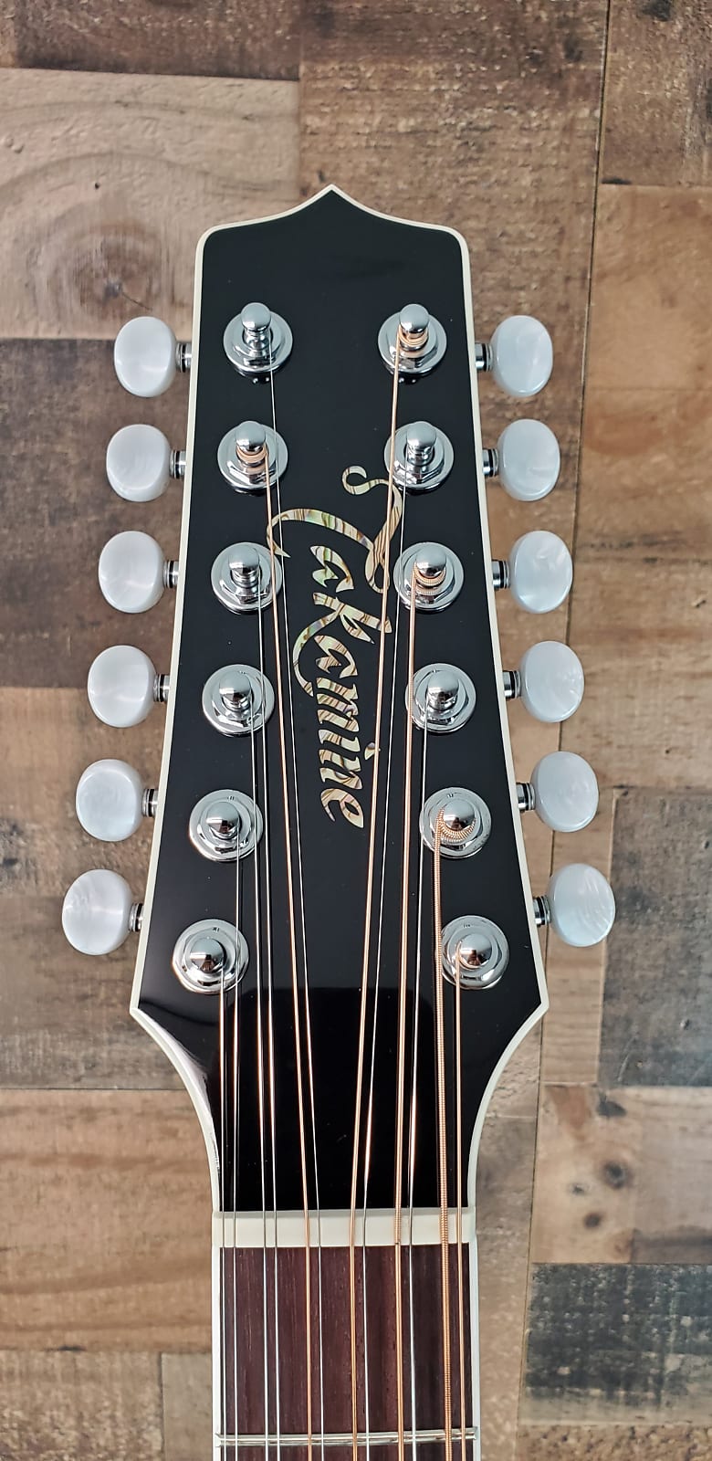 Takamine EF381DX Left-handed, 12-string, Black, Softcase, 909