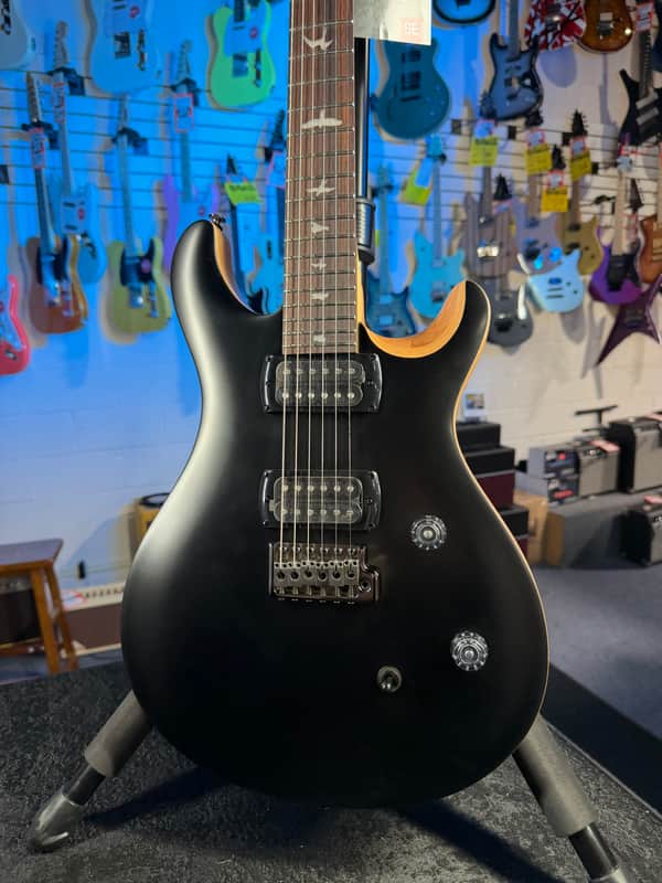 PRS SE CE 24 Satin - Flat Black Top, C&M Exclusive - Black
