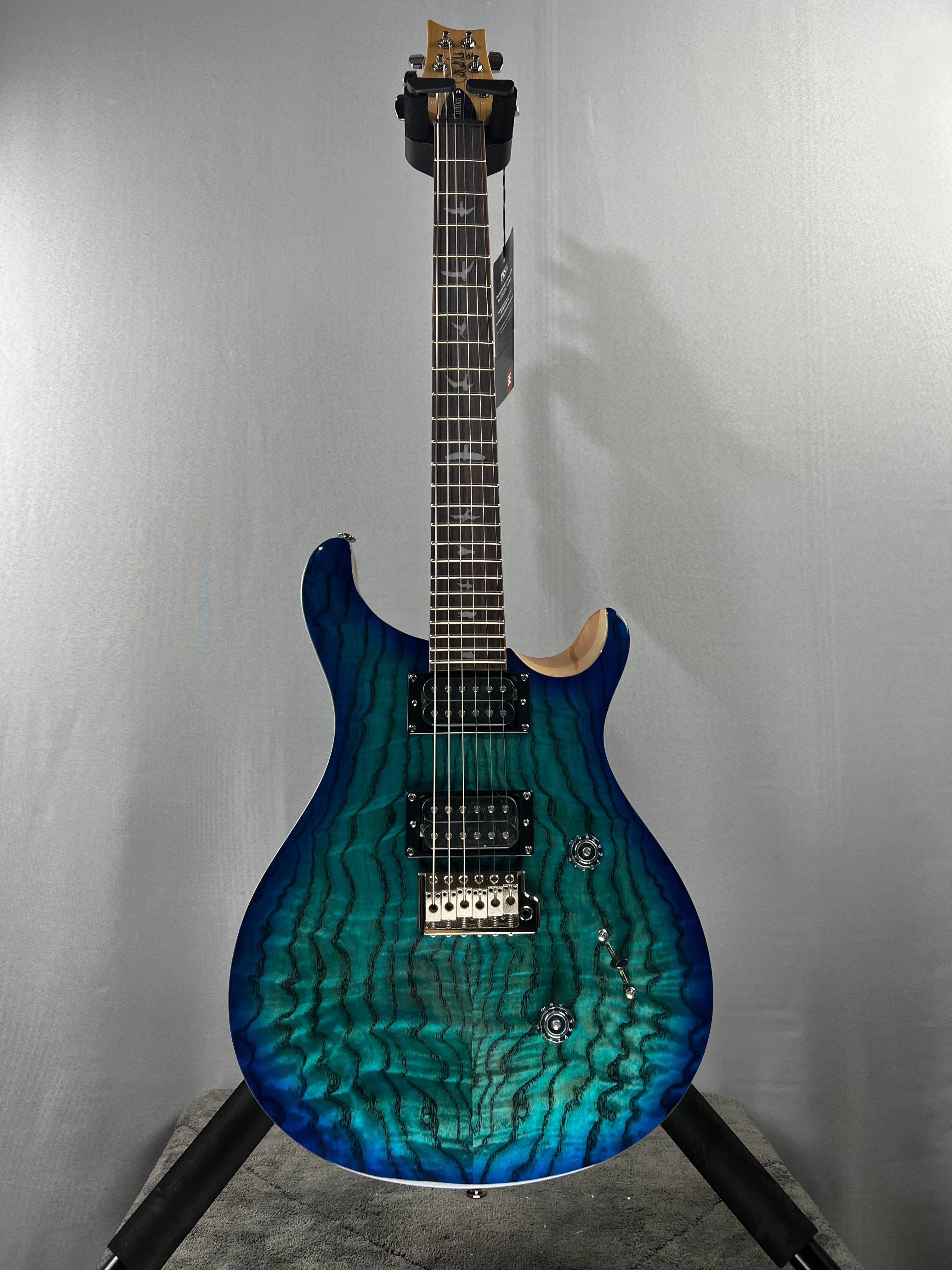 SE Custom 24 Exotic Electric Guitar - Lake Blue #767 GET PLEK'D!
