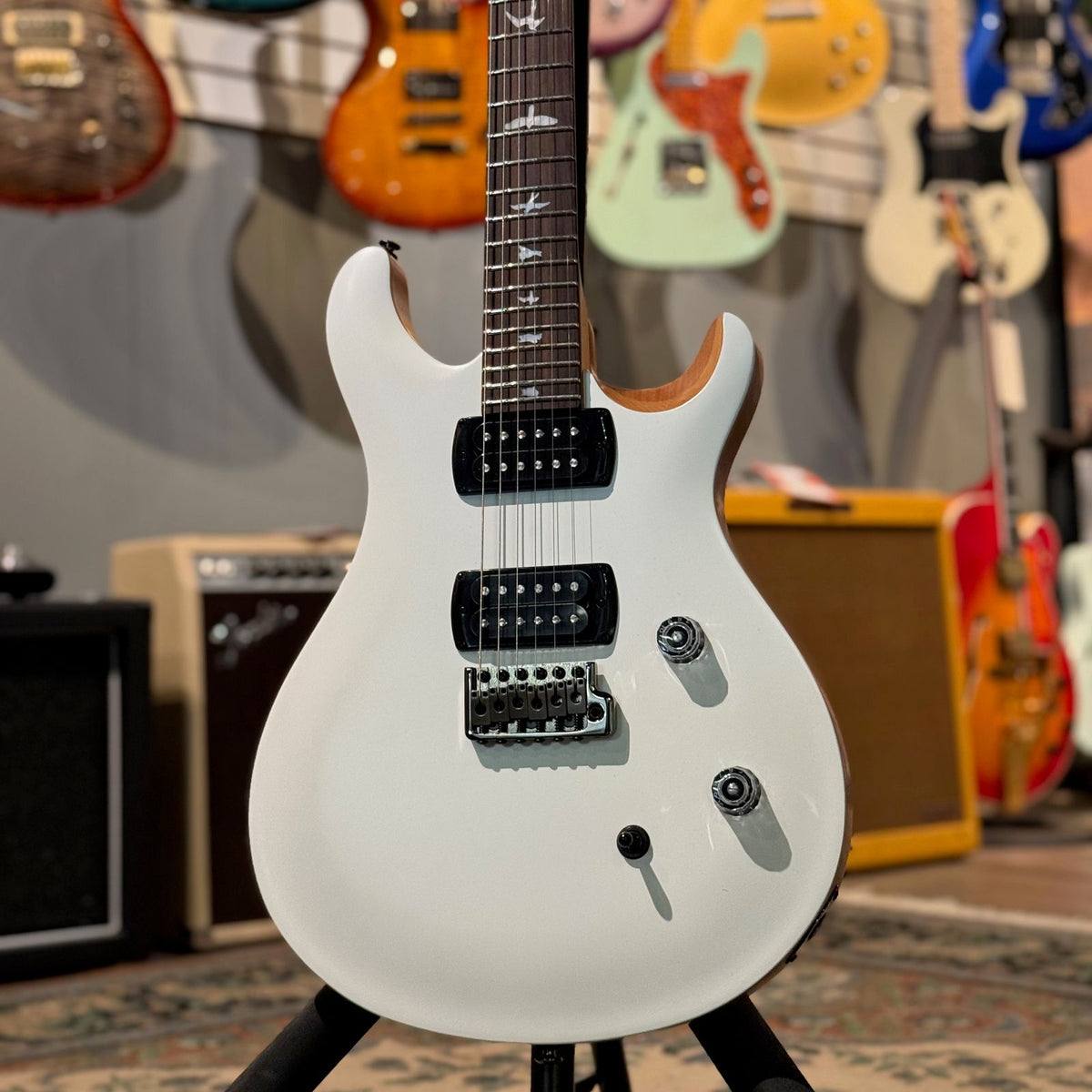 PRS SE CE 24 Satin Flat White Top, C&M Exclusive 781