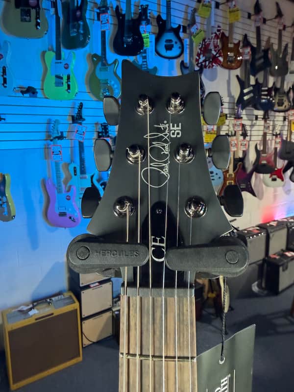 PRS SE CE 24 Satin - Flat White Top, C&M Exclusive - Black / Smoked Hardware, Free Plek & Setup # 770