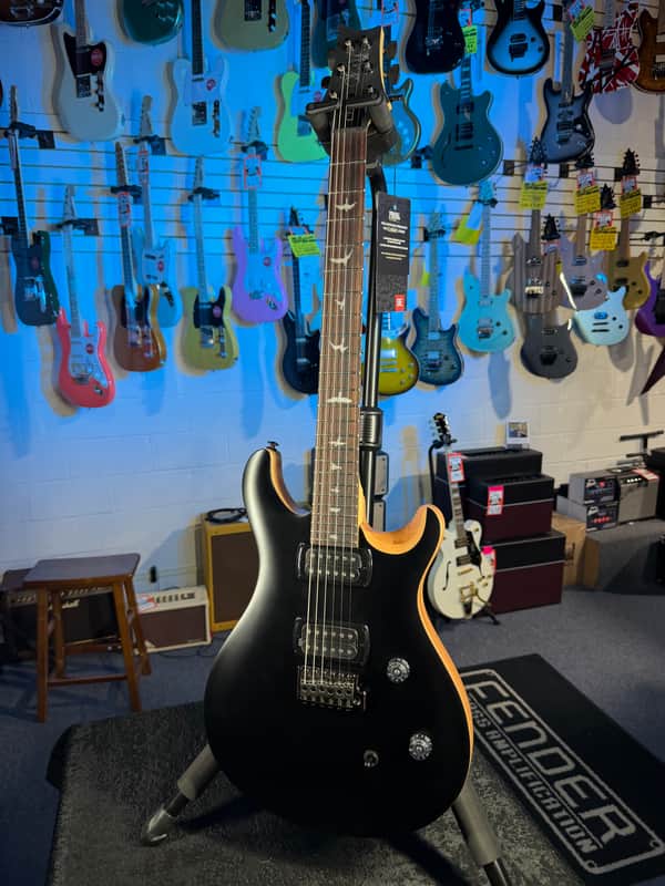 PRS SE CE 24 Satin - Flat Black Top, C&M Exclusive - Black
